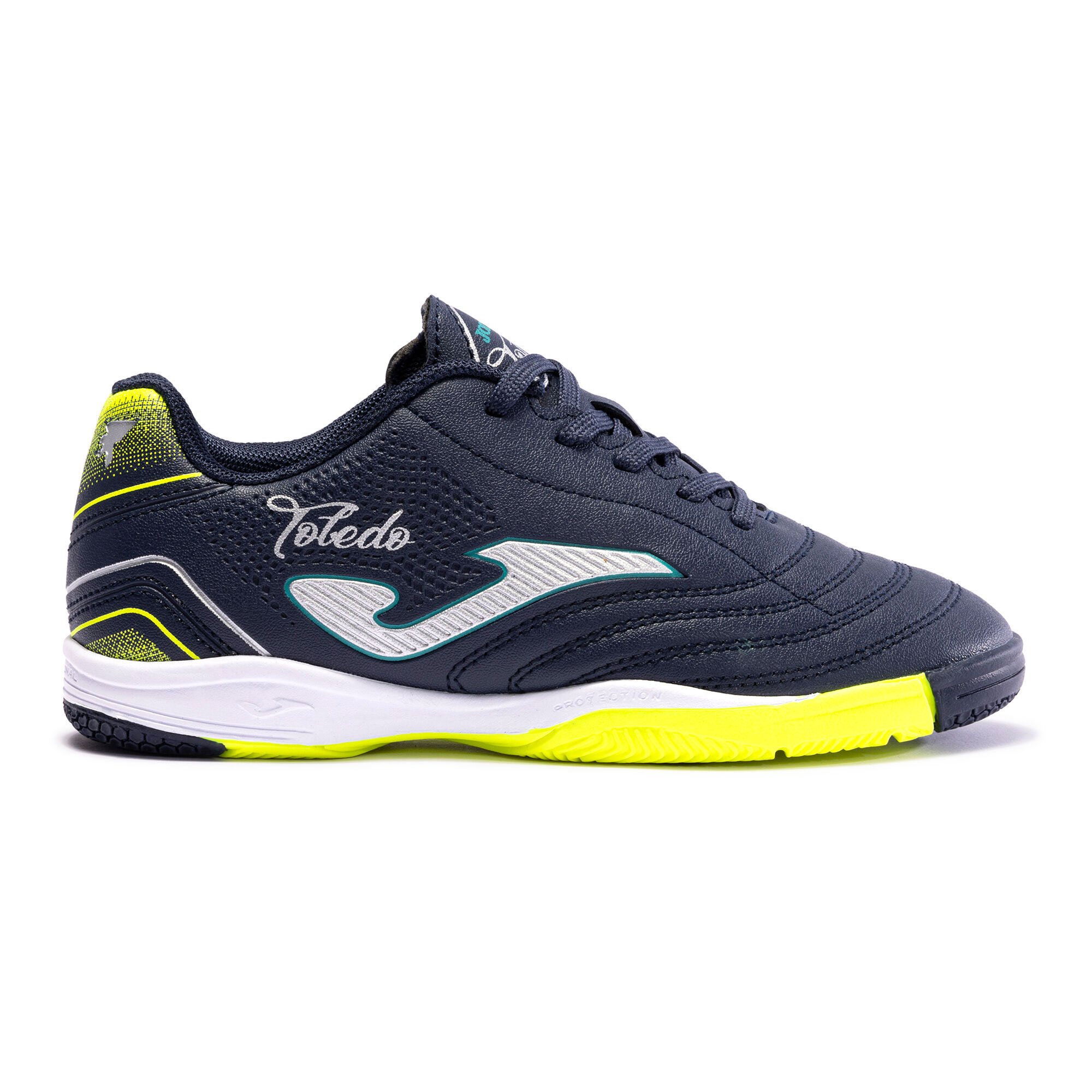 Joma Toledo Zaalvoetbalschoenen (IN) Kids Donkerblauw Geel Wit