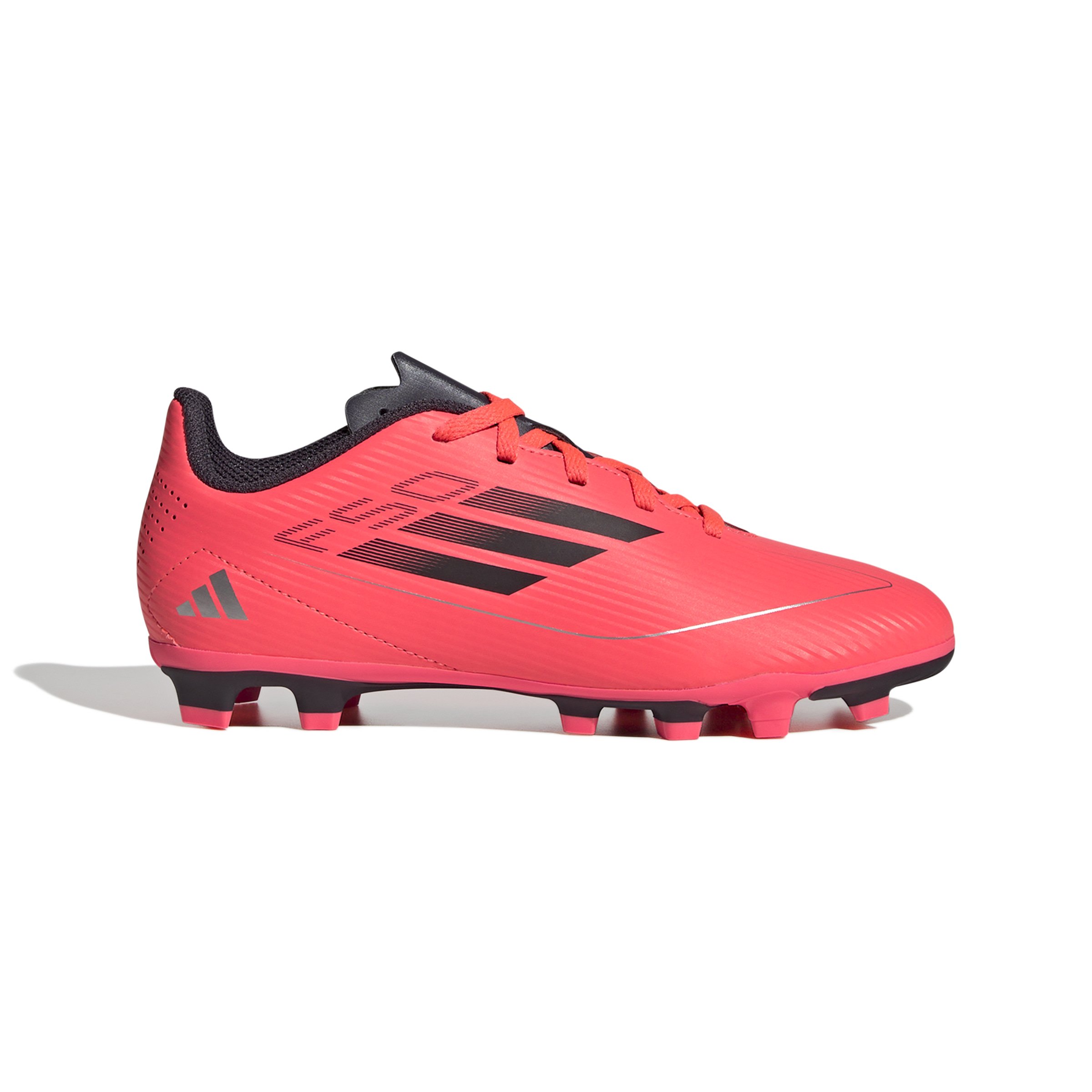 adidas F50 Club Gras / Kunstgras Voetbalschoenen (MG) Kids Felrood Zwart Zilver