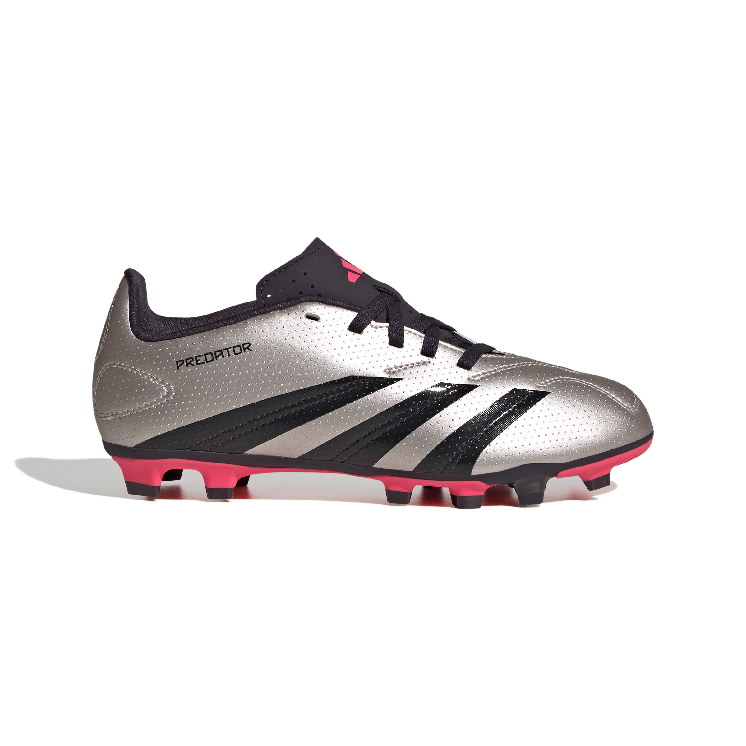 adidas Predator Club Gras / Kunstgras Voetbalschoenen (MG) Kids Zilver Zwart Roze