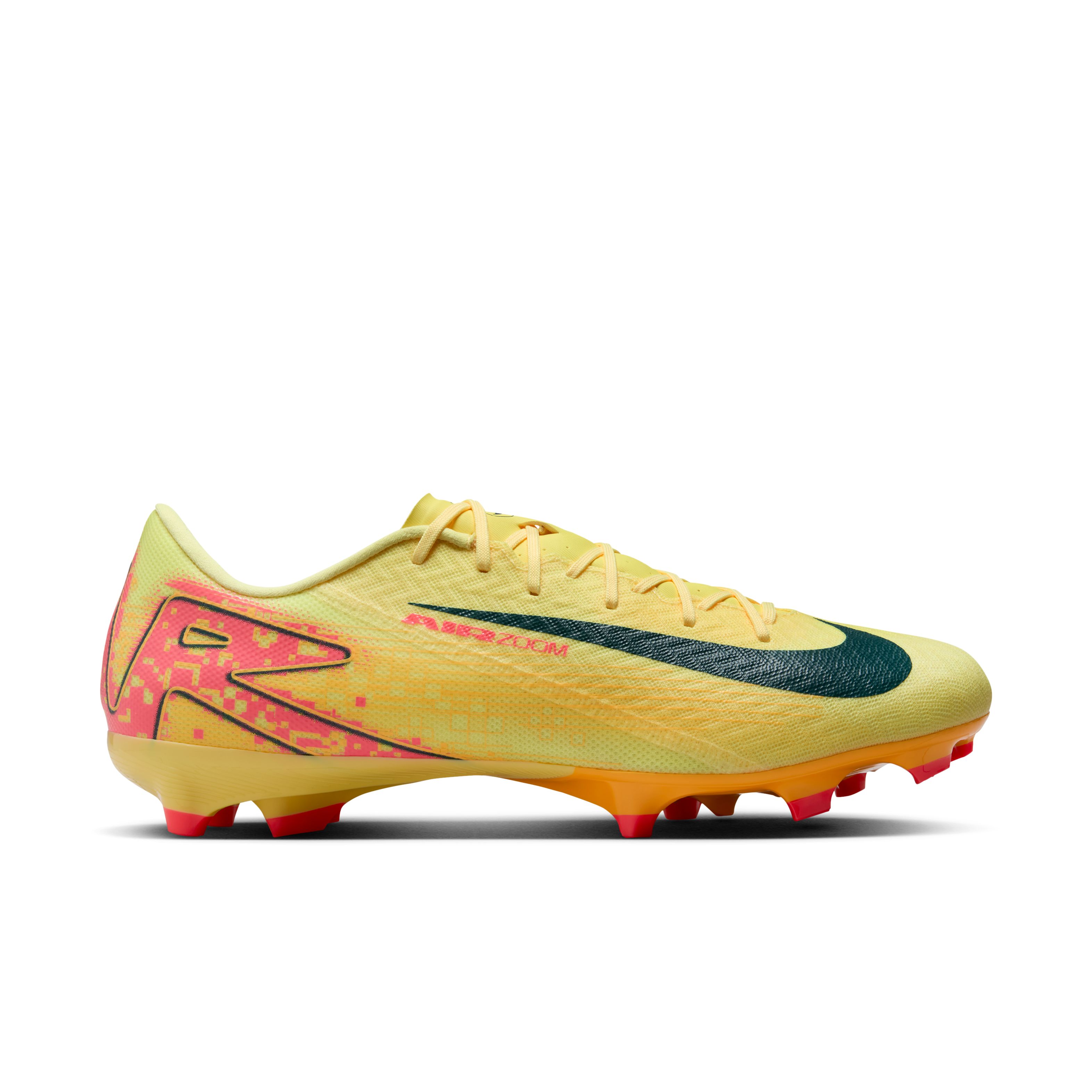 Nike Zoom Mercurial Vapor 16 Mbappe Academy Gras / Kunstgras Voetbalschoenen (MG) Geel Roze Oranje