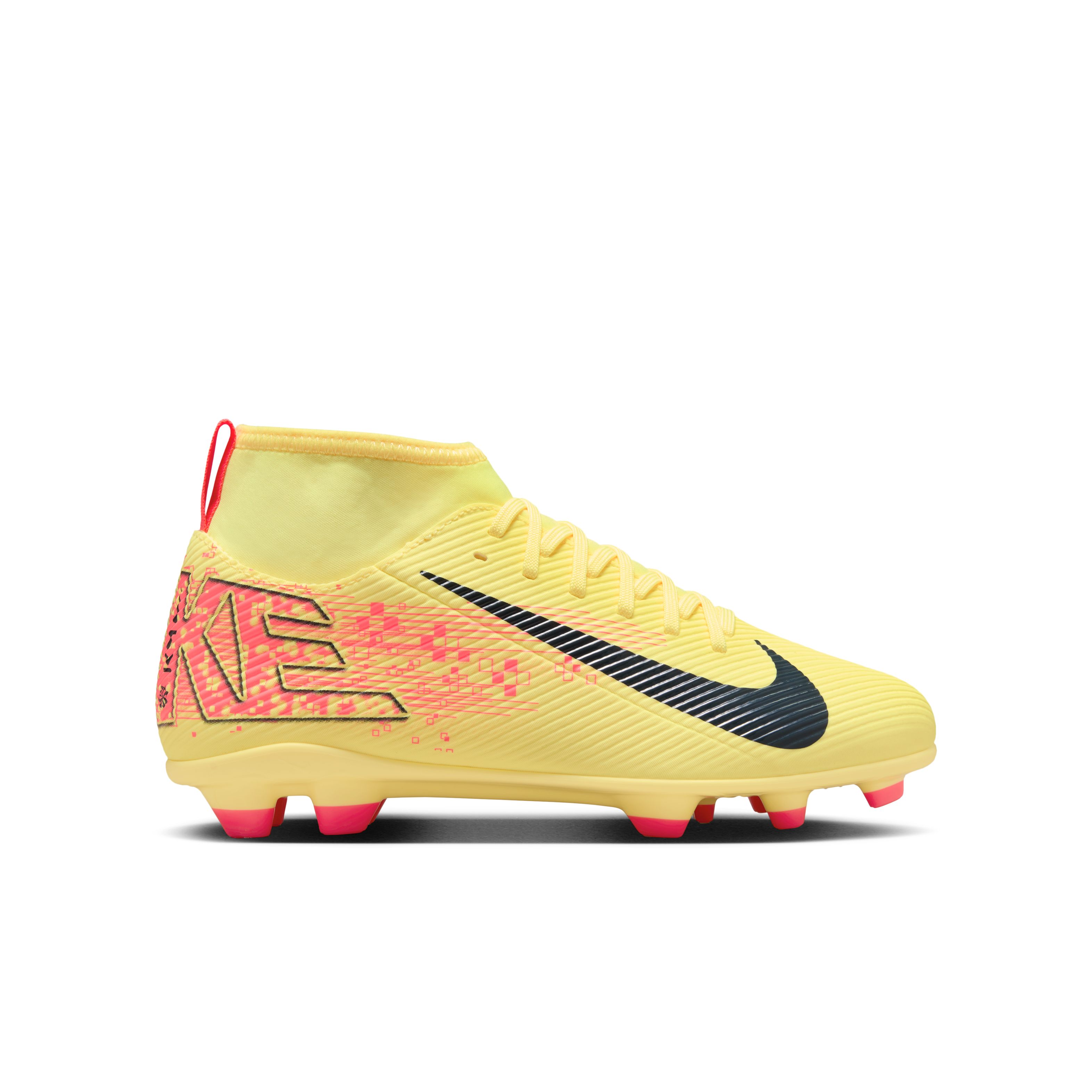 Nike Mercurial Superfly 10 Mbappe Club Gras / Kunstgras Voetbalschoenen (MG) Kids Geel Roze Oranje