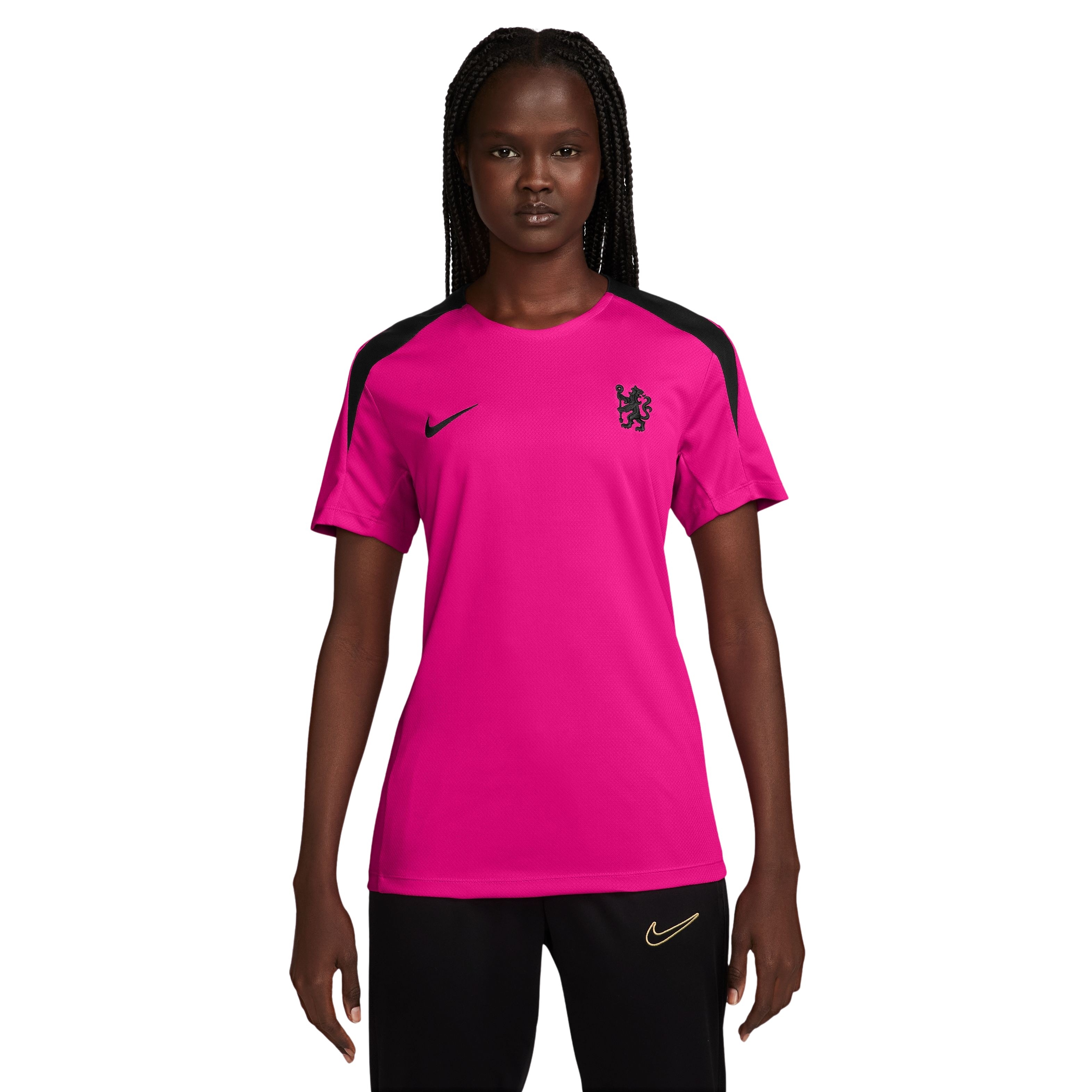 Nike Chelsea Strike Trainingsshirt 2024-2025 Dames Roze Zwart