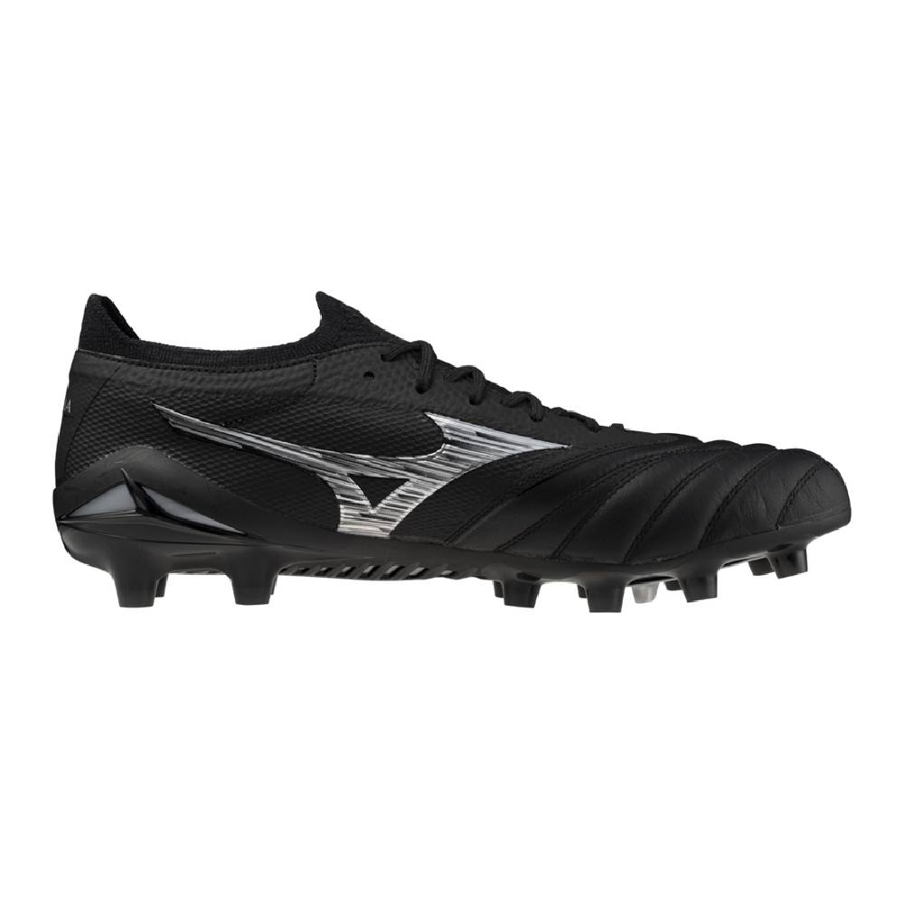 Mizuno Morelia Neo IV Beta Japan Gras Voetbalschoenen (FG) Zwart Zilver