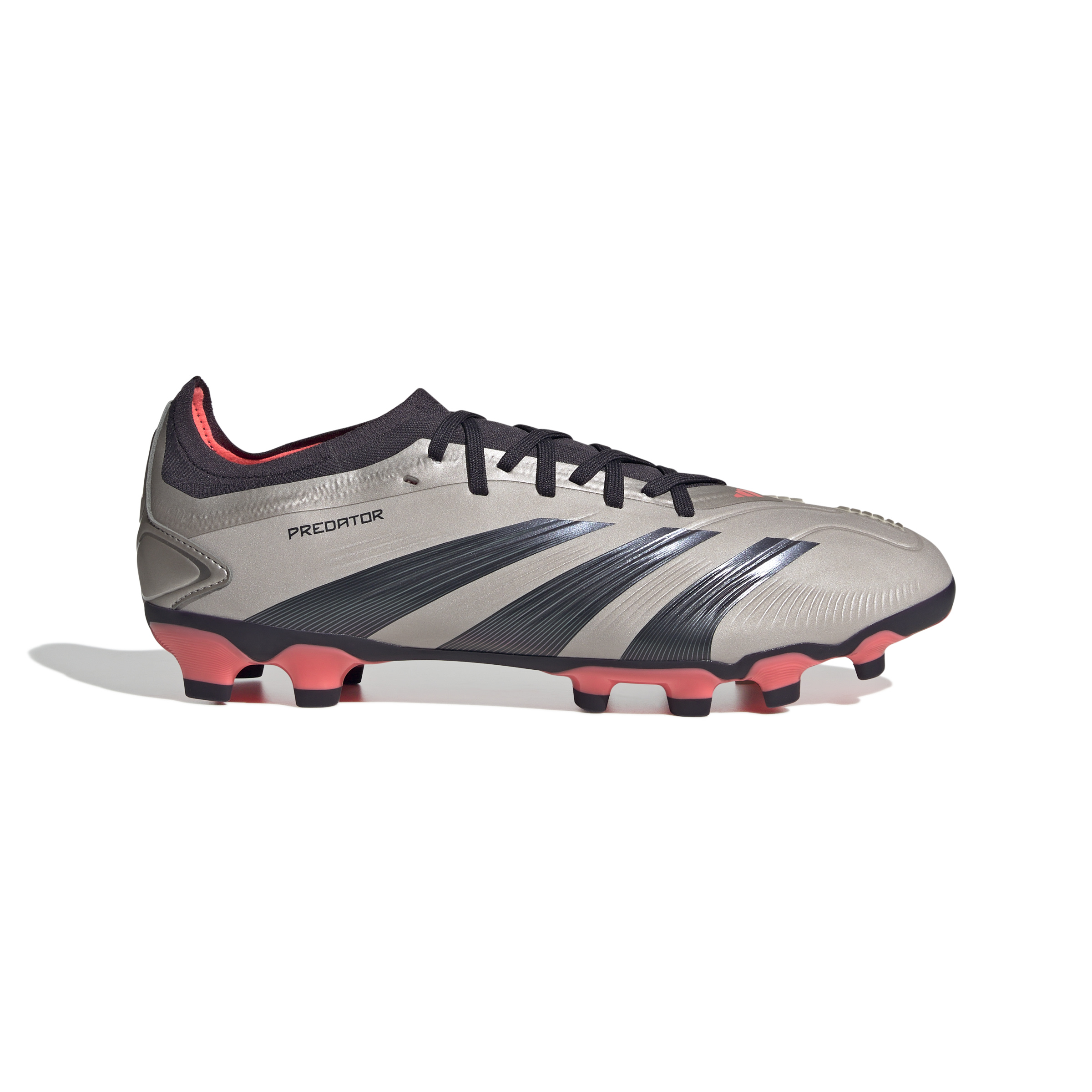 Adidas Predator Pro Gras / Kunstgras Voetbalschoenen (MG) Zilver Zwart Roze