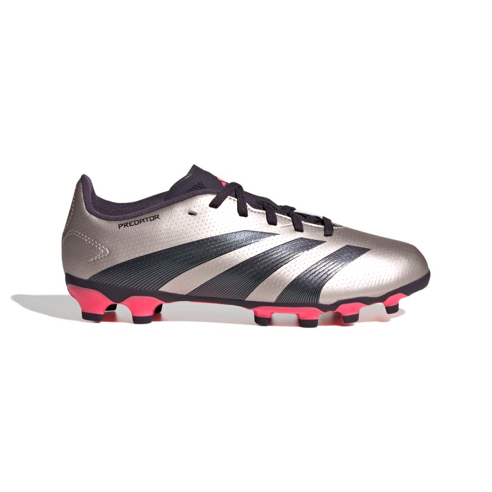 Adidas Predator League Gras / Kunstgras Voetbalschoenen (MG) Kids Zilver Zwart Roze