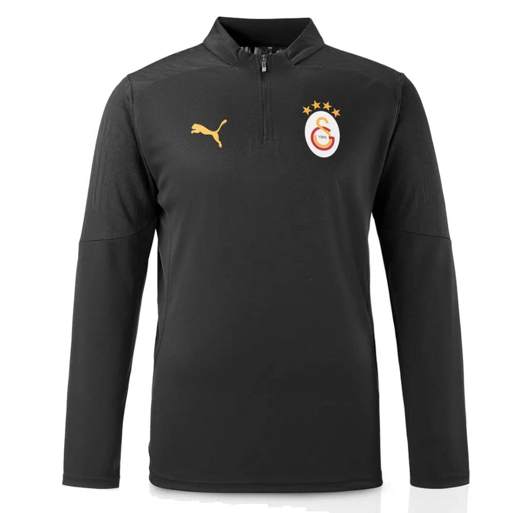 PUMA Galatasaray SK Trainingstrui 1/4 Zip 2024-2025 Zwart Oranje