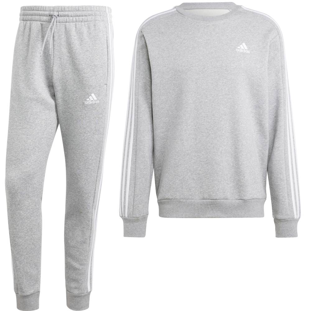 Adidas Essentials Crew Joggingpak Grijs Wit