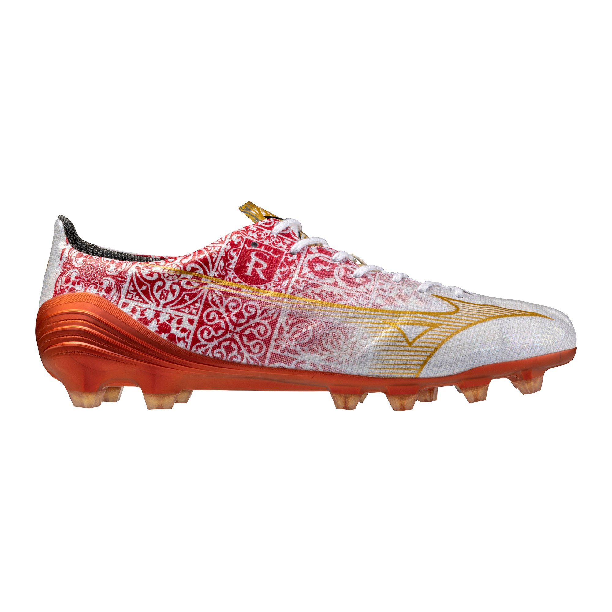 Mizuno Alpha SR4 Japan Gras Voetbalschoenen (FG) Wit Rood Goud