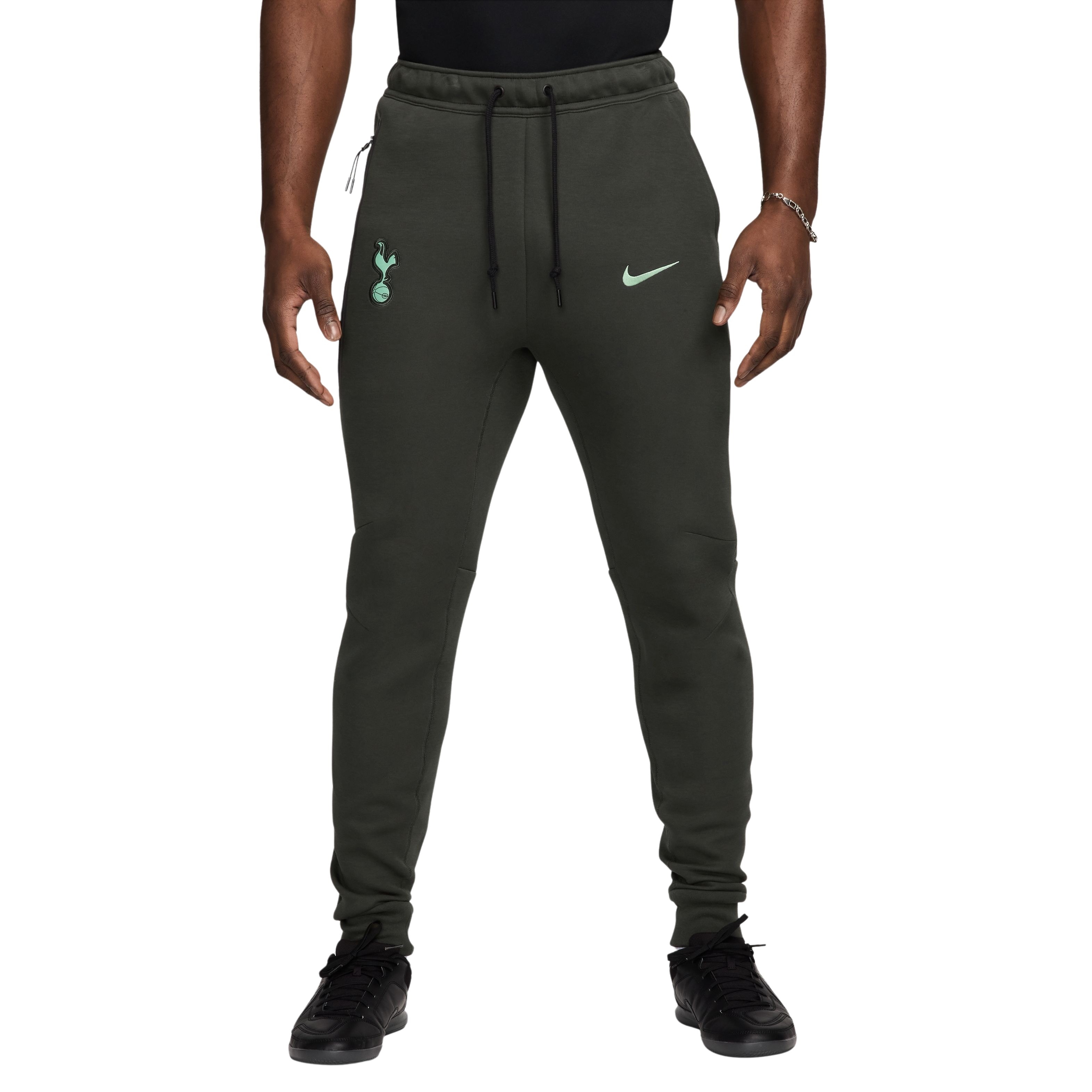 Nike Tottenham Hotspur Tech Fleece Joggingbroek 2024-2025 Donkergrijs Groen Lichtblauw