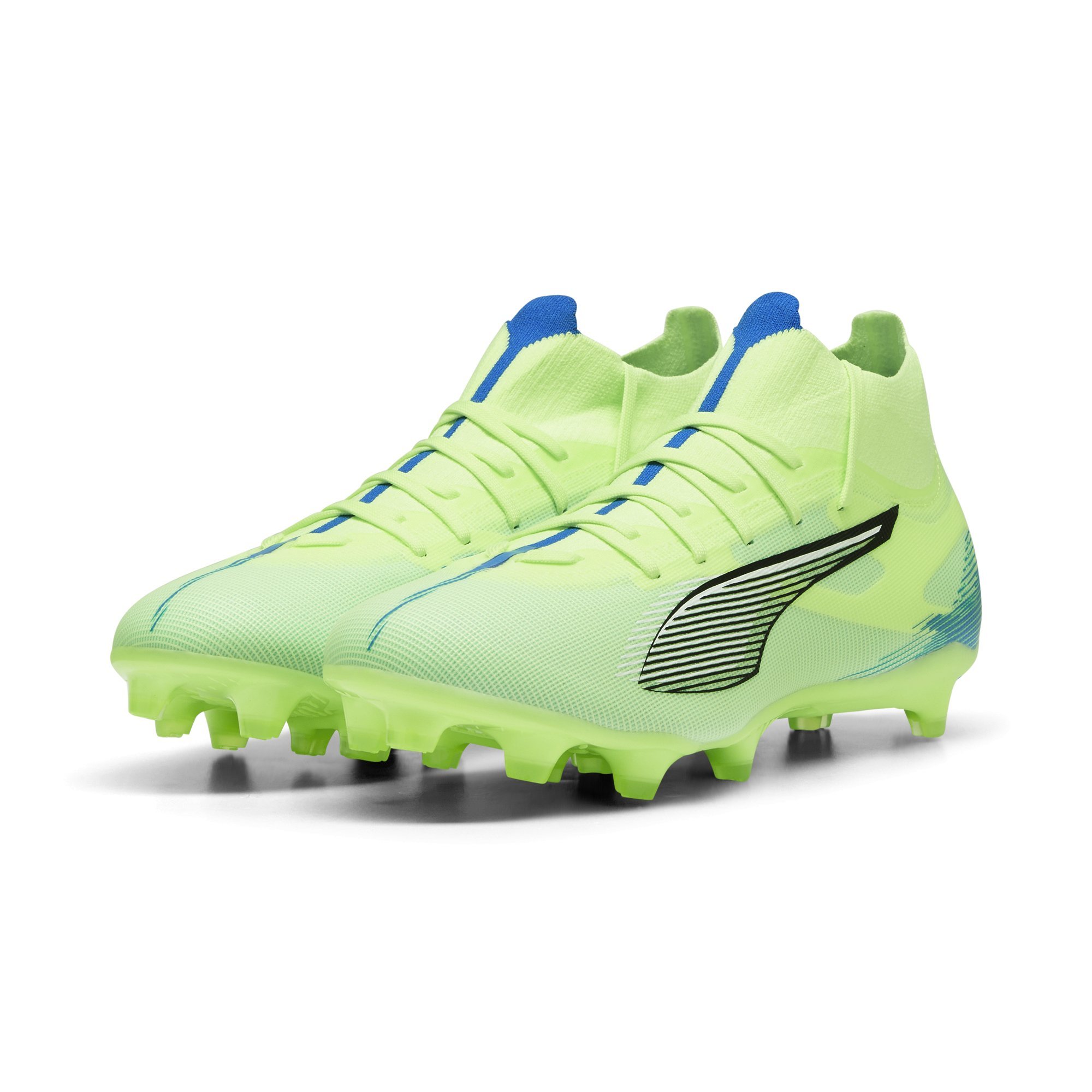 PUMA Ultra 5 Match+ Gras / Kunstgras Voetbalschoenen (MG) Groen Blauw Zwart Wit