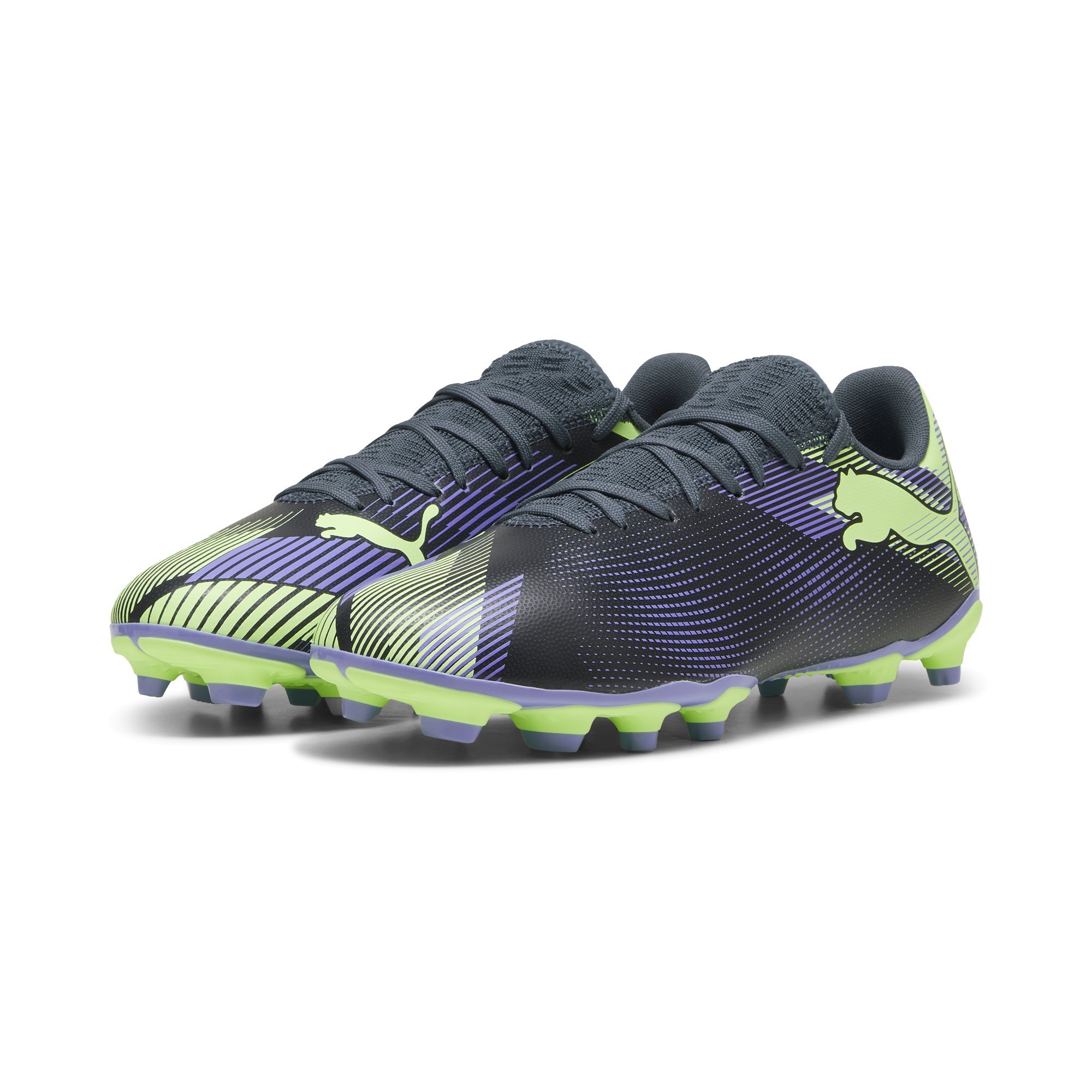 PUMA FUTURE 7 PLAY FG/AG Unisex Sportschoenen - Gray Skies-Elektro Purple-Fizzy Apple-PUMA White - Maat 40.5