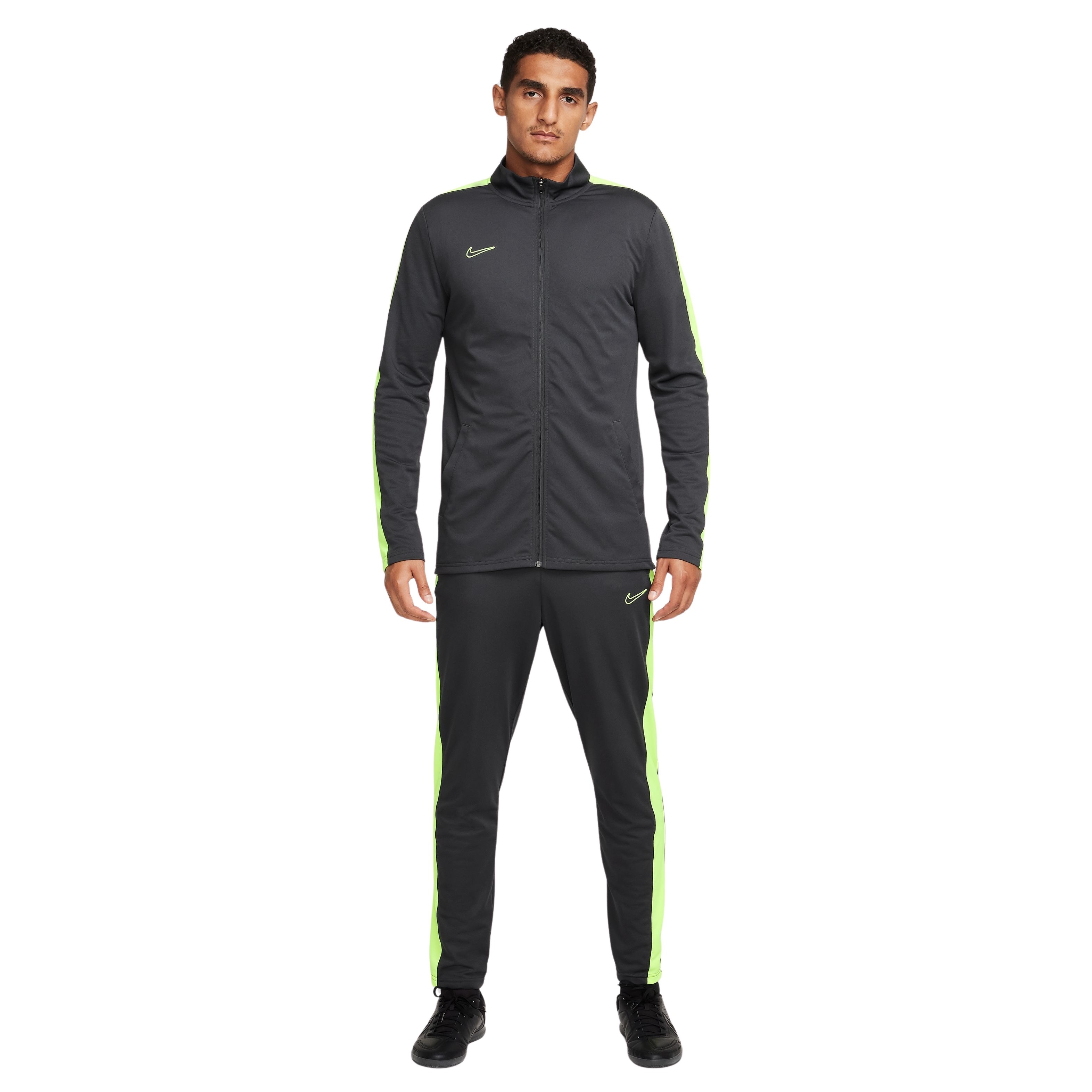 Nike Academy Trainingspak Full-Zip Antraciet Neongeel