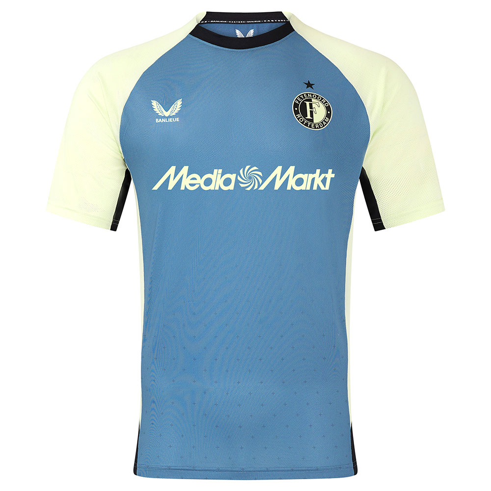 Castore Feyenoord Trainingsshirt 2024-2025 Dames Blauw Lichtgeel