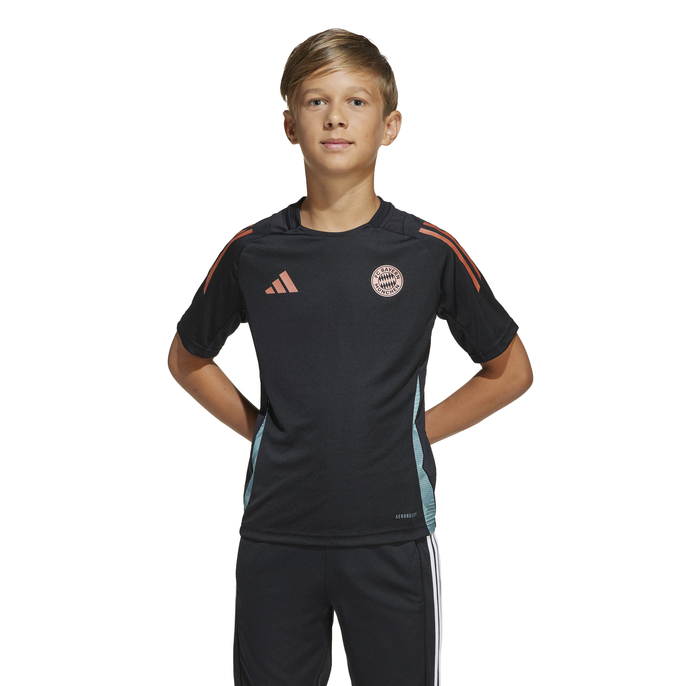 adidas Bayern München Trainingsshirt 2024-2025 Kids Zwart Groen Brons