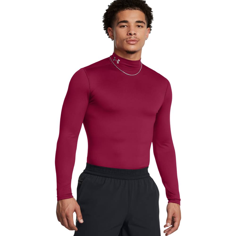 Under Armour ColdGear Elite Ondershirt Bordeauxrood Zilver