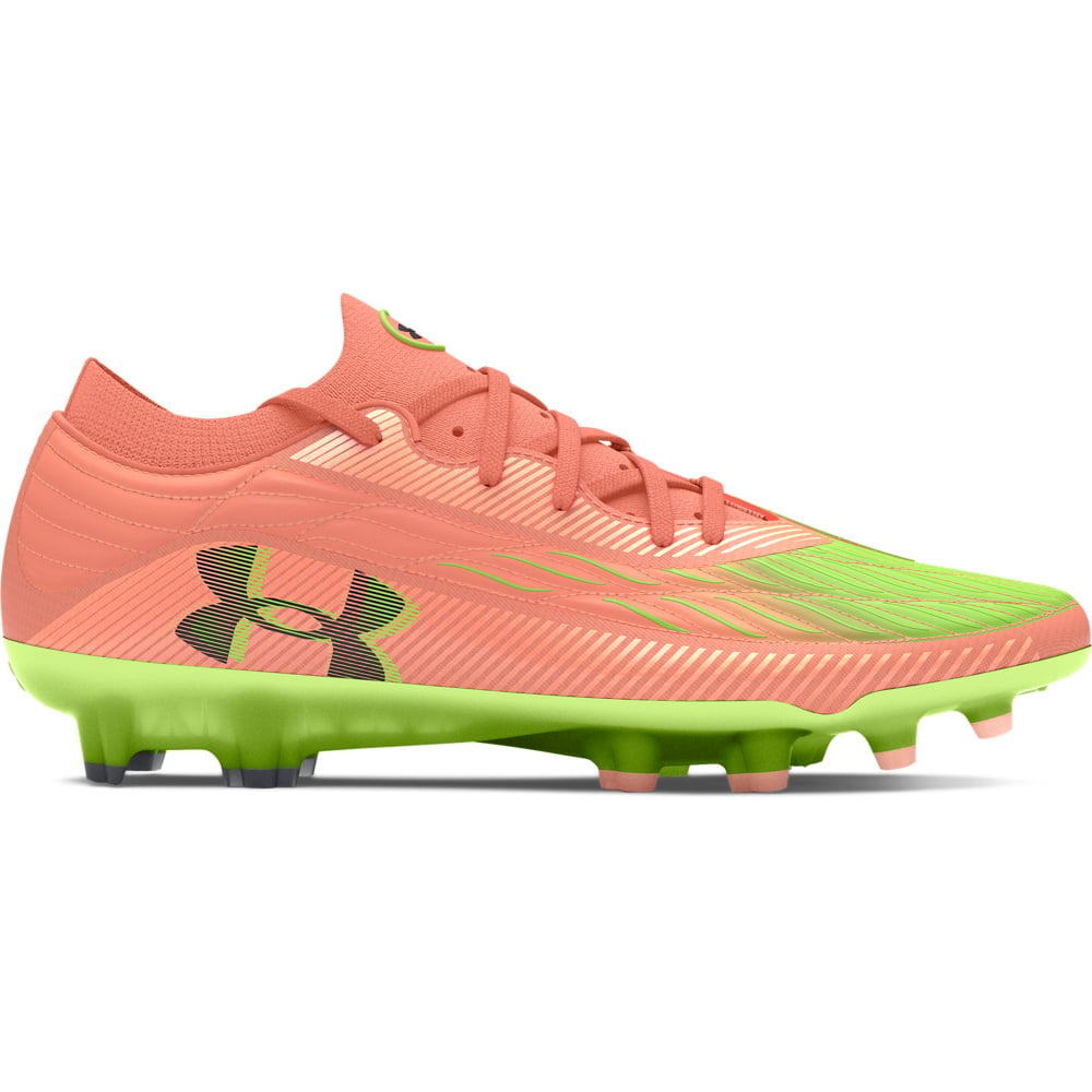 Under Armour Magnetico Elite 4.0 Gras Voetbalschoenen (FG) Oranje Groen