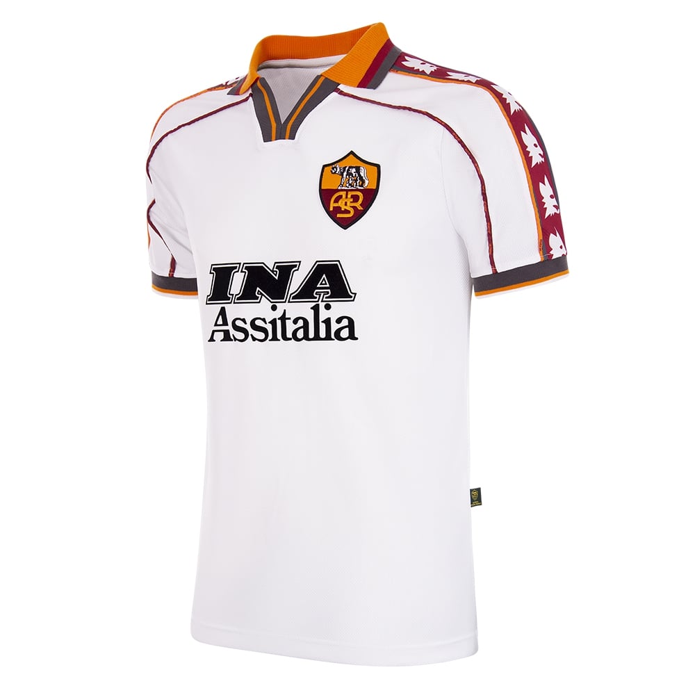 AS Roma 1998 - 99 Away Retro Football Shirt White S