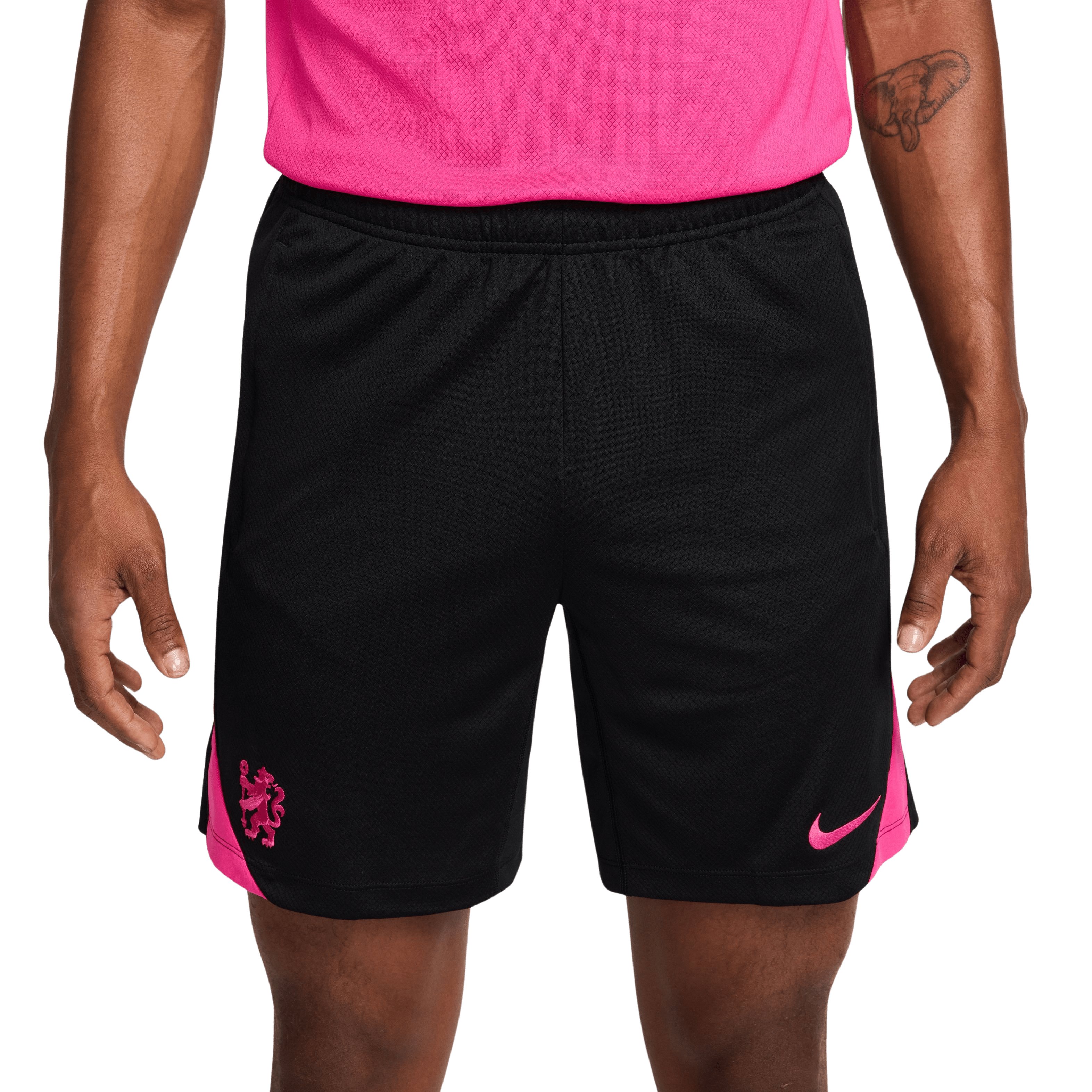 Nike Chelsea Strike Trainingsbroekje 2024-2025 Zwart Roze