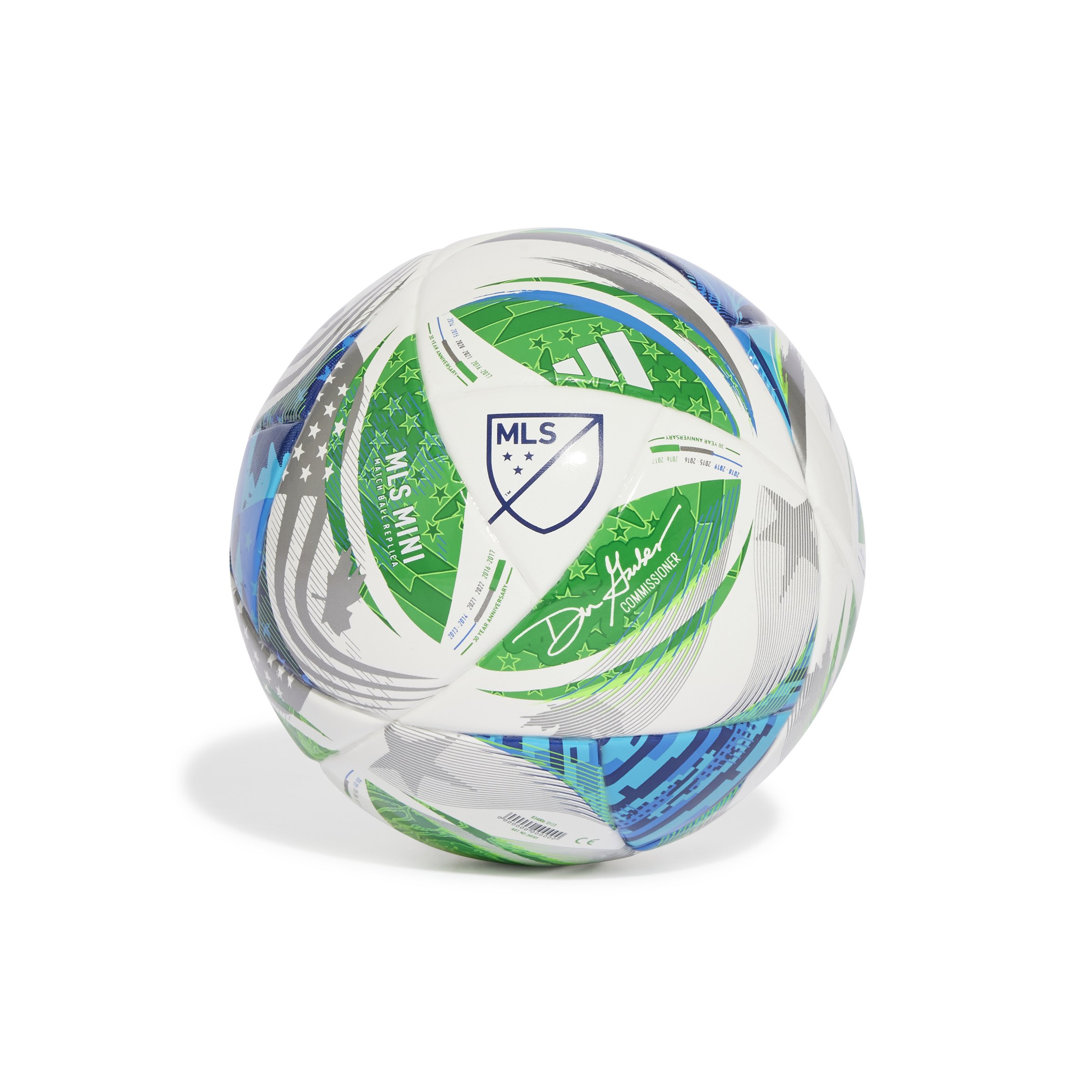 adidas MLS Mini Voetbal Maat 1 Wit Groen Blauw