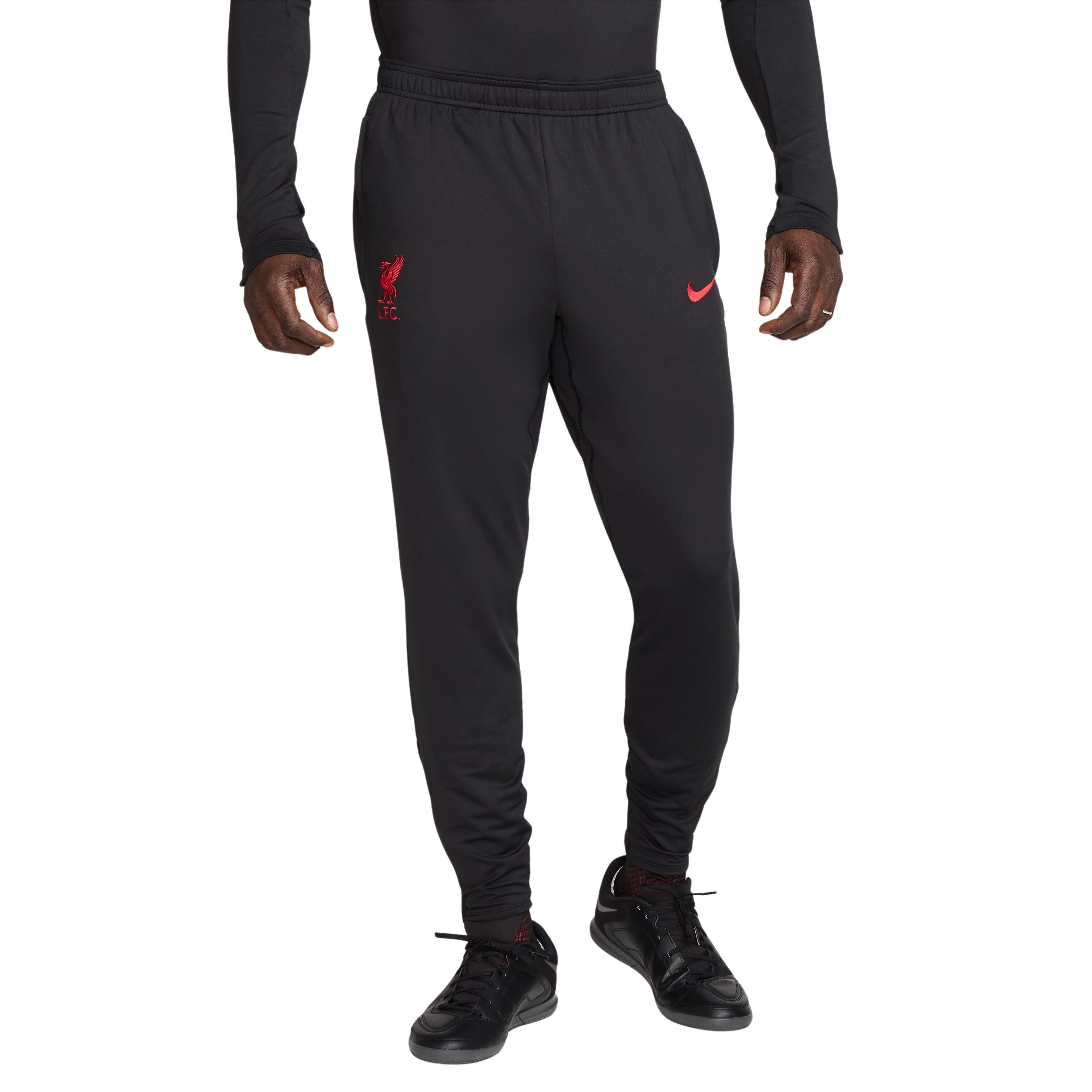 Nike Liverpool Strike Trainingsbroek 2024-2025 Zwart Gebroken Wit Rood