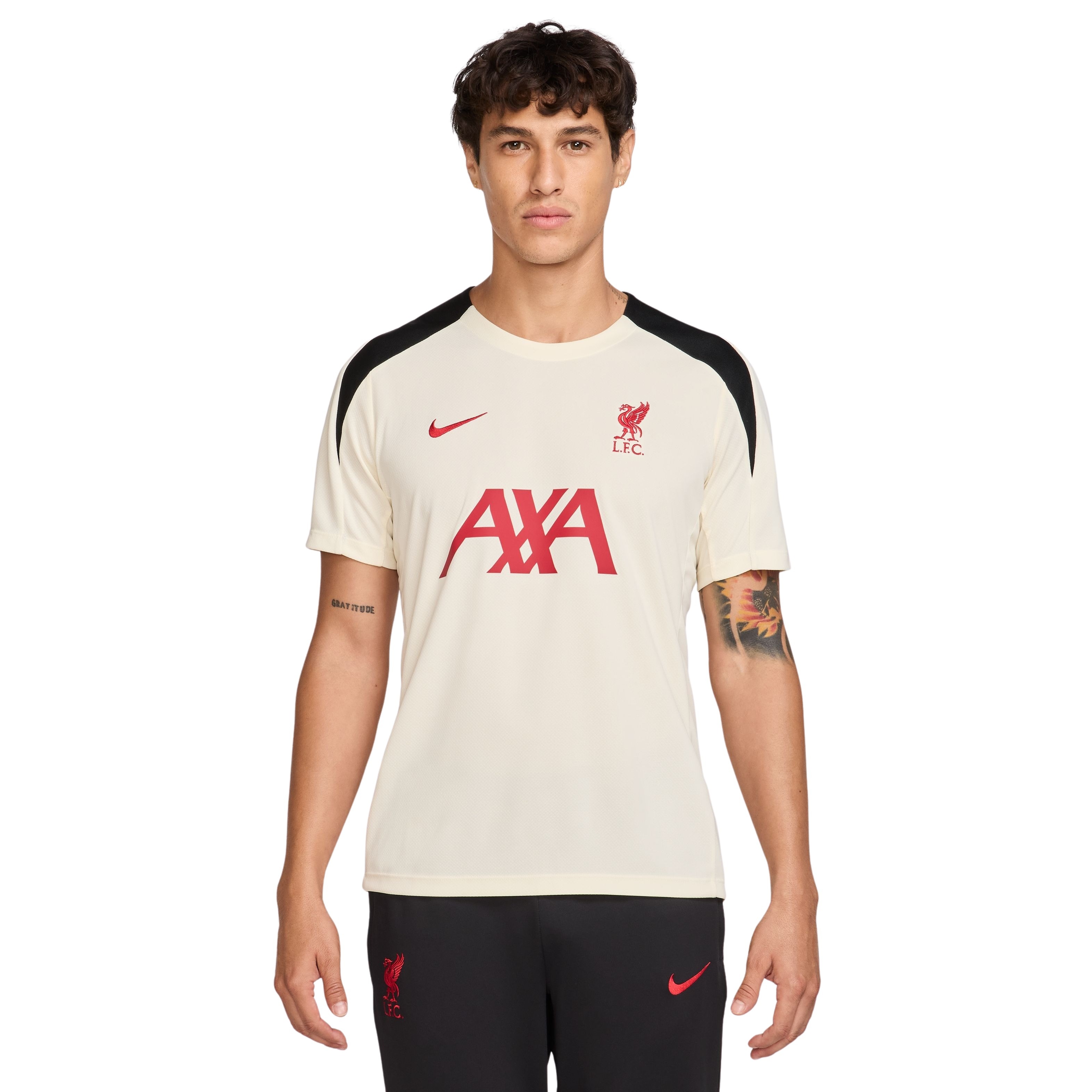 Nike Liverpool Strike Trainingsshirt 2024-2025 Gebroken Wit Rood Zwart