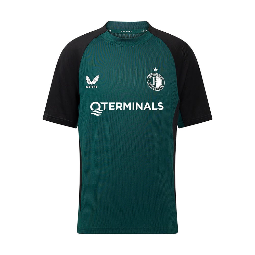 Castore Feyenoord Trainingsshirt 2024-2025 Dames Donkergroen Zwart