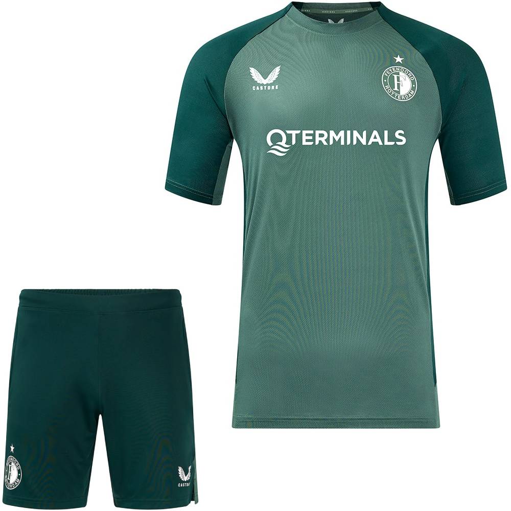 Castore Feyenoord Trainingsset 2024-2025 Lichtgroen Donkergroen Wit