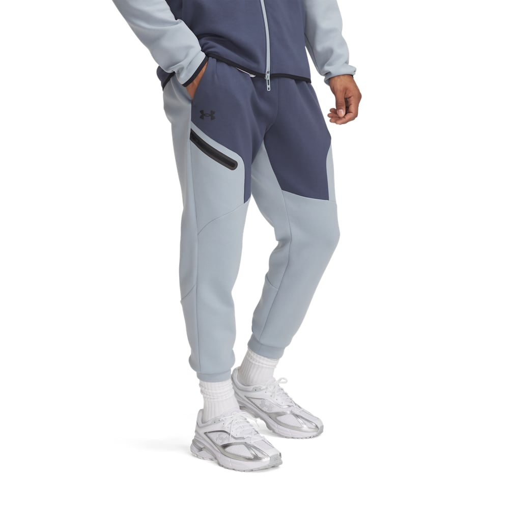 Under Armour Unstoppable Fleece Joggingbroek Lichtblauw Donkerblauw Zwart