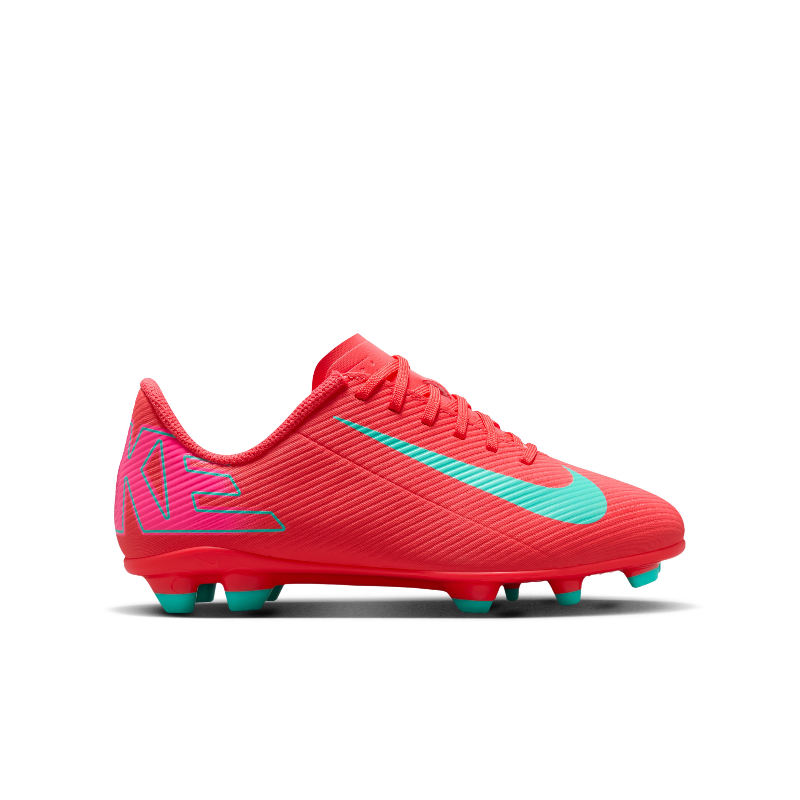 Nike Mercurial Vapor 16 Club Gras / Kunstgras Voetbalschoenen (MG) Kids Rood Turquoise Roze