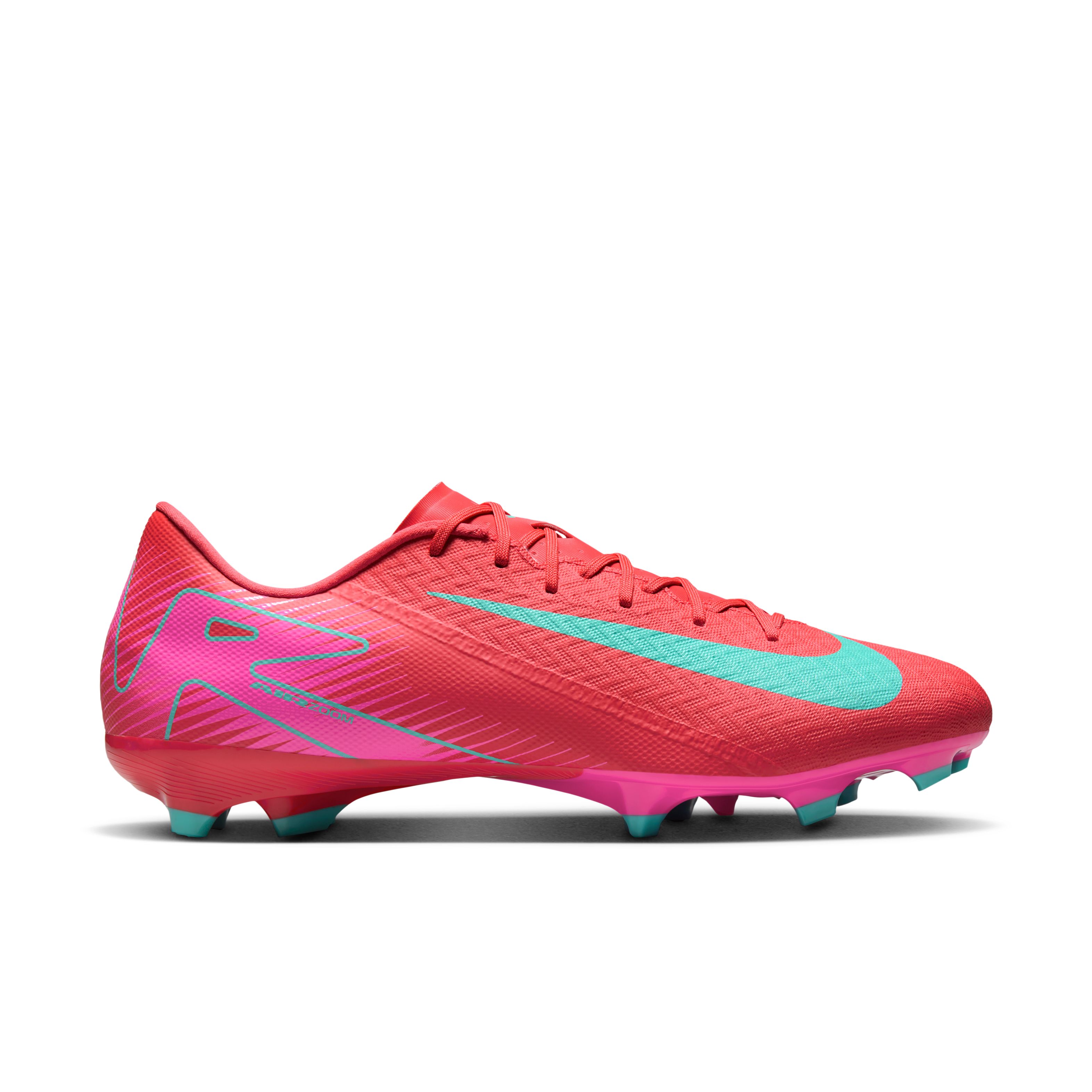 Nike Zoom Mercurial Vapor 16 Academy Gras / Kunstgras Voetbalschoenen (MG) Rood Turquoise Roze