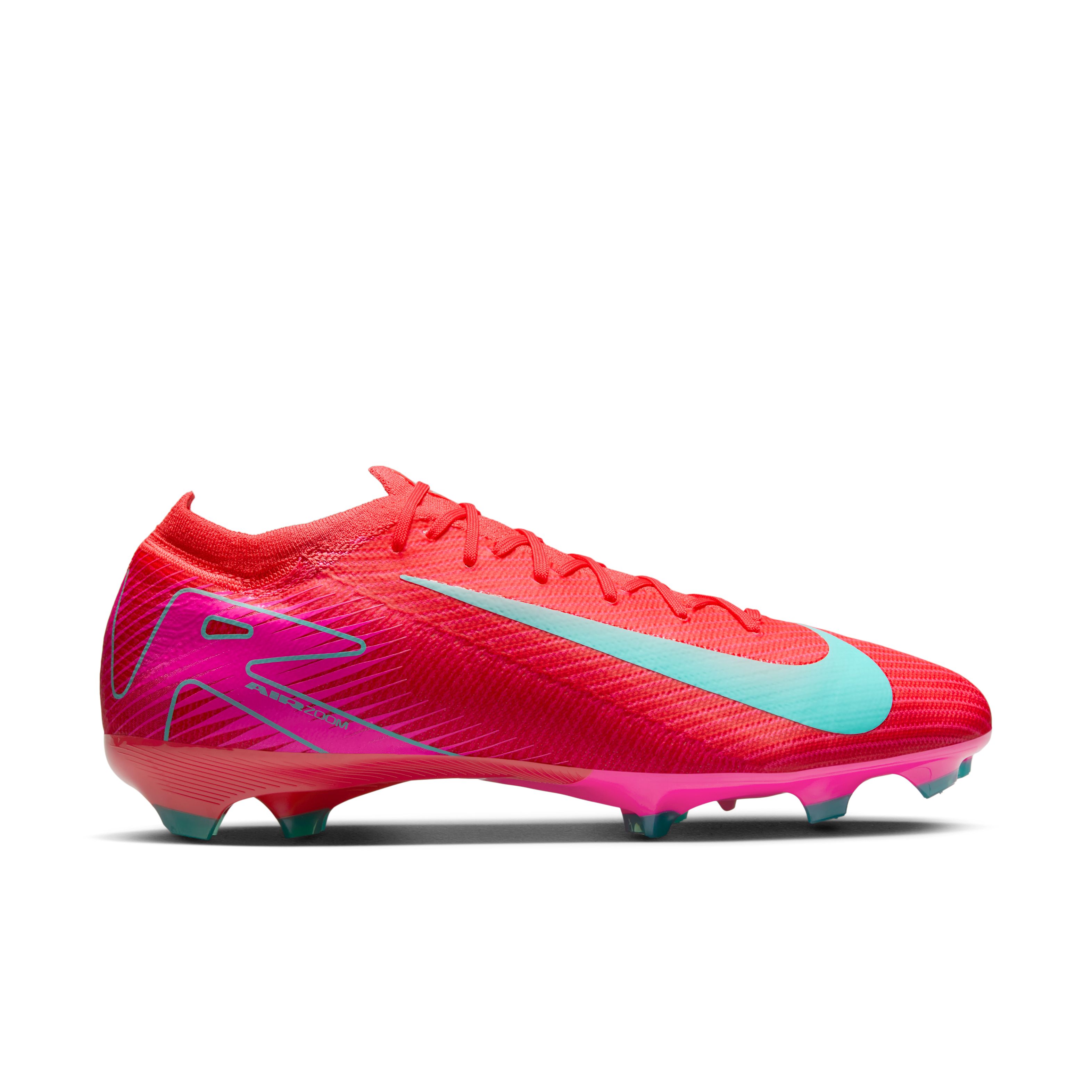 Nike Zoom Mercurial Vapor 16 Pro Gras Voetbalschoenen (FG) Rood Turquoise Roze