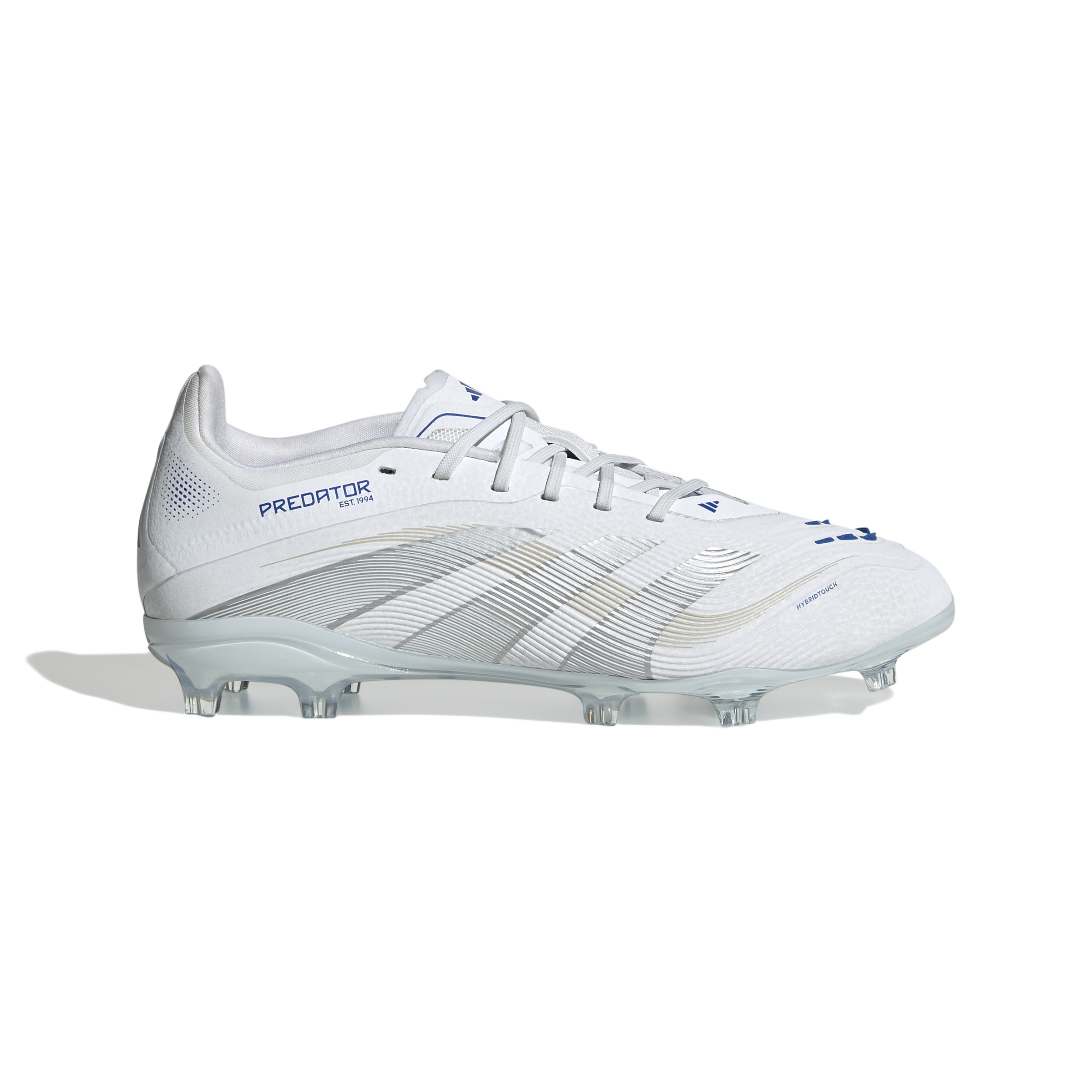 adidas Predator Elite Gras Voetbalschoenen (FG) Kids Wit Zilver Blauw