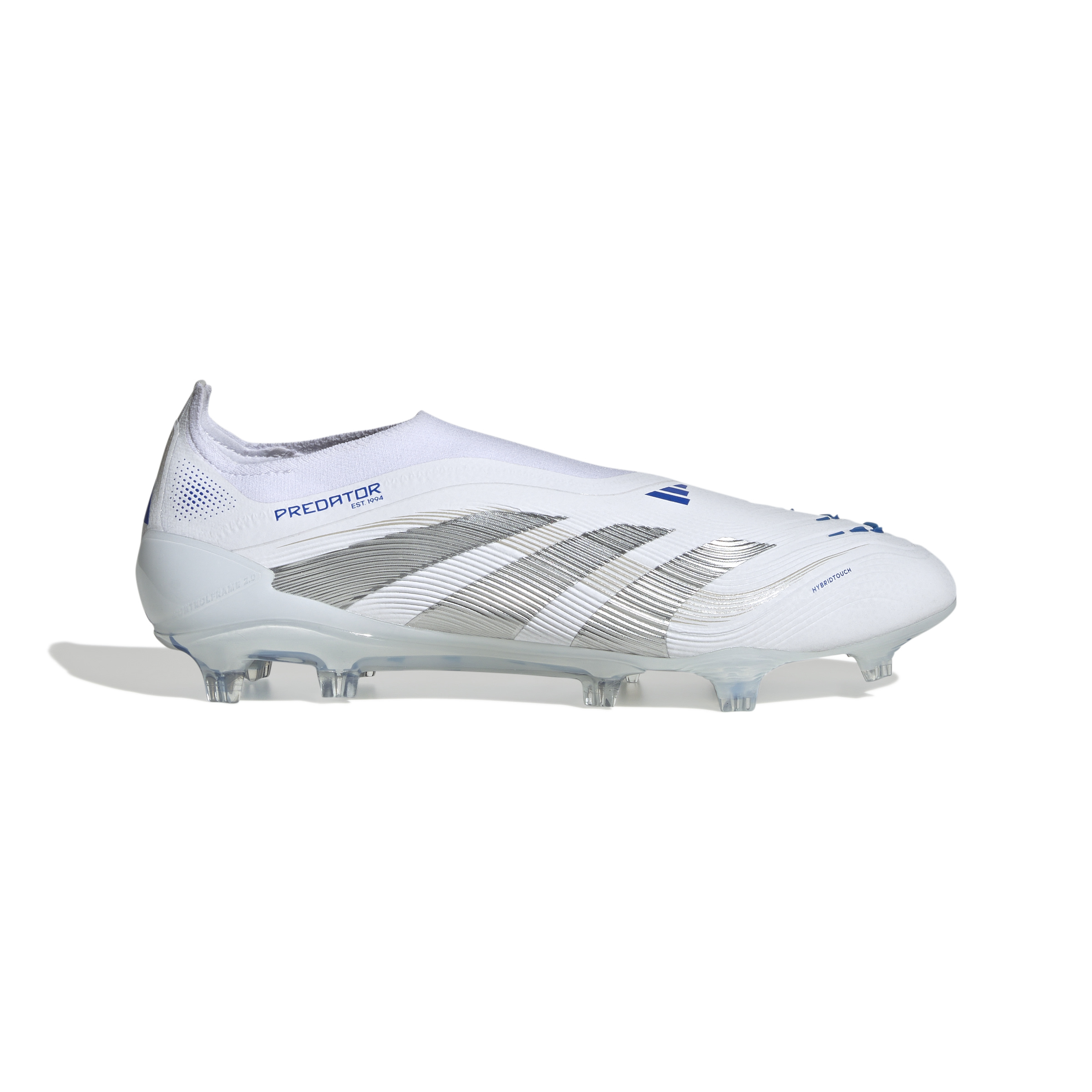 adidas Predator Elite Veterloze Gras Voetbalschoenen (FG) Wit Zilver Blauw