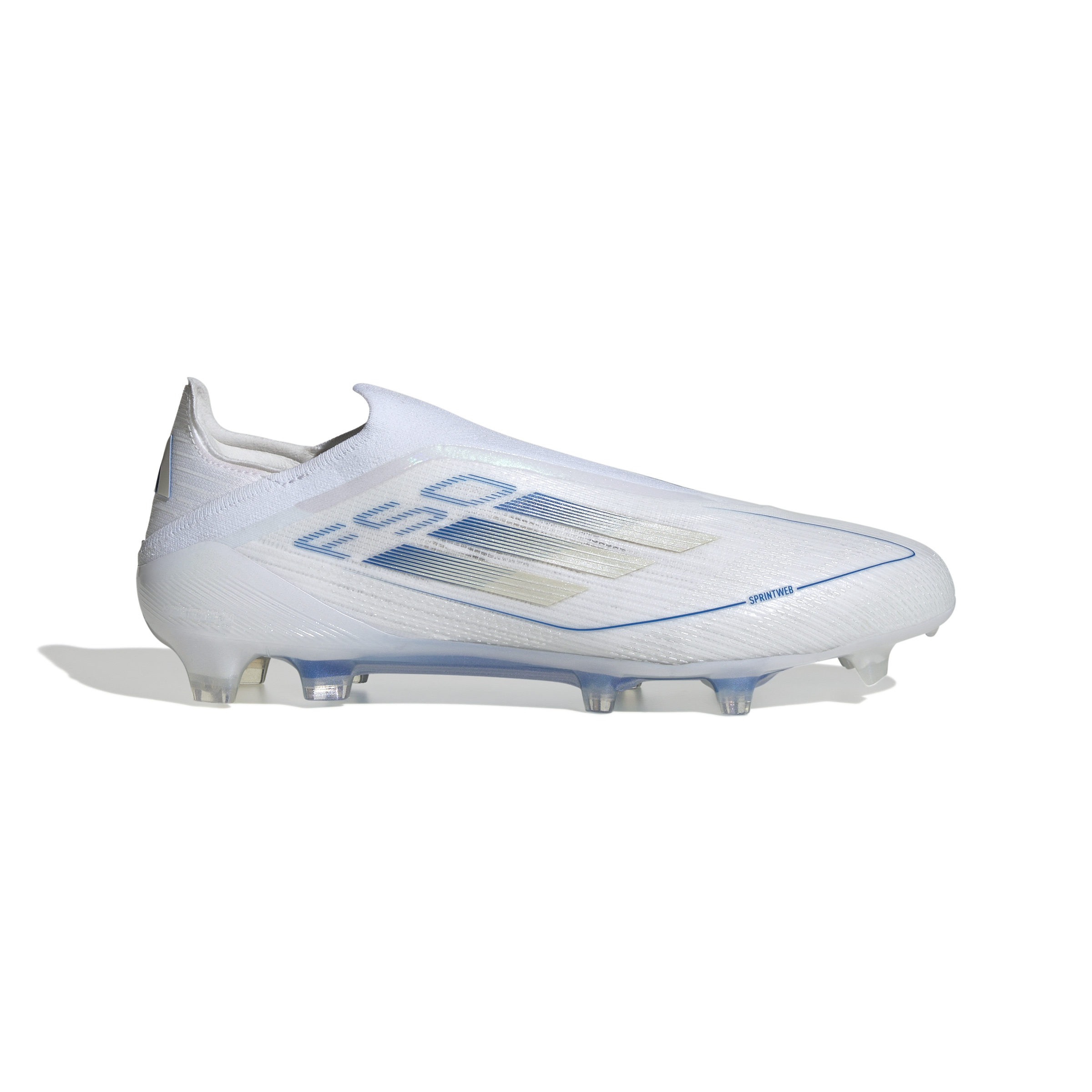 adidas F50 Elite Veterloze Gras Voetbalschoenen (FG) Wit Blauw Zilver