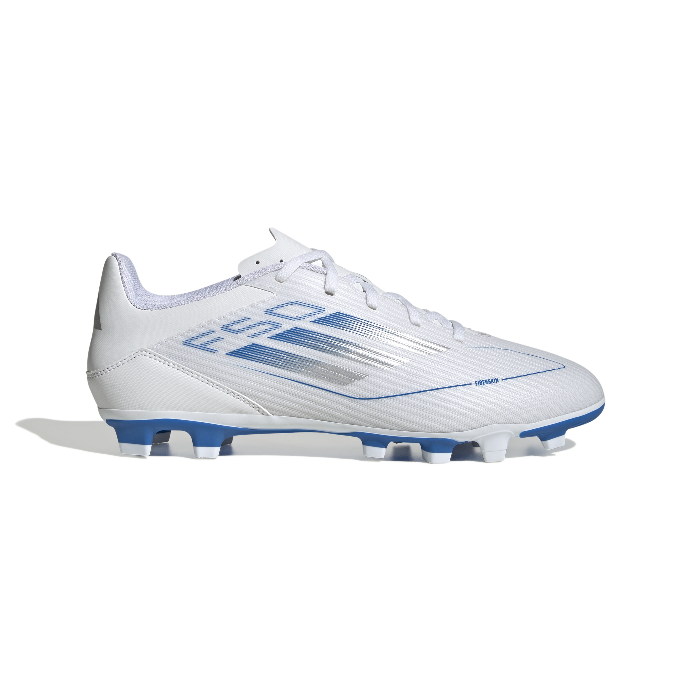 adidas F50 Club Gras / Kunstgras Voetbalschoenen (FxG) Wit Blauw Zilver