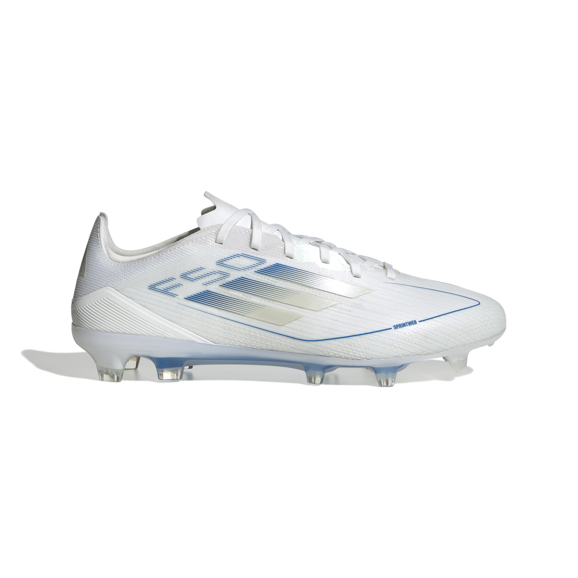 adidas F50 Pro Gras Voetbalschoenen (FG) Wit Blauw Zilver