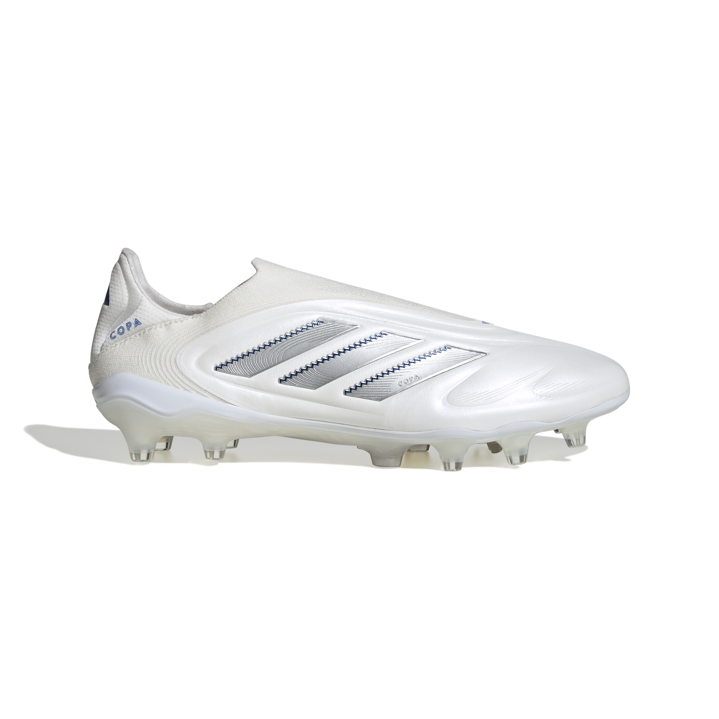 adidas Copa Pure III Elite Veterloze Gras Voetbalschoenen (FG) Wit Zilver Blauw