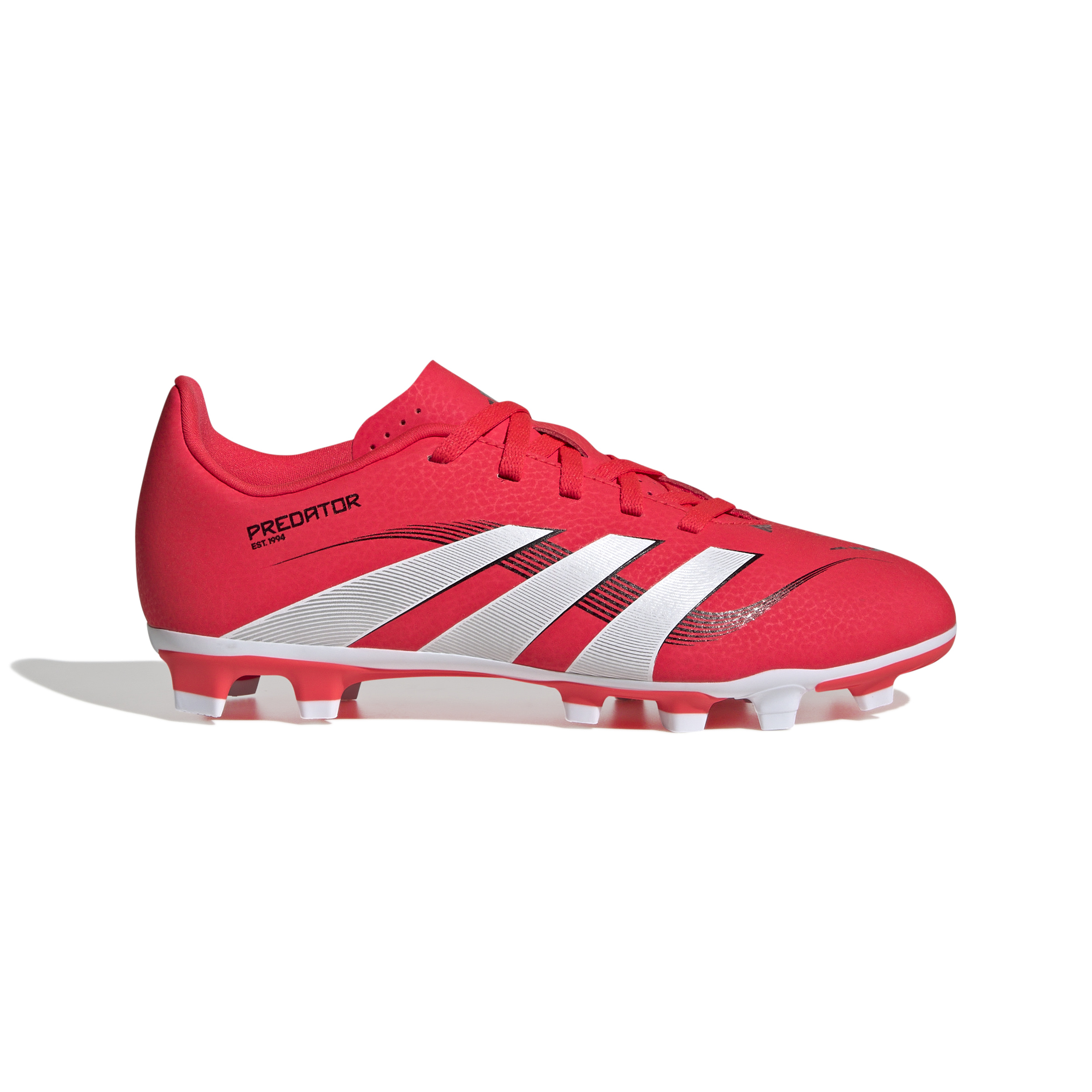 adidas Predator Club Gras / Kunstgras Voetbalschoenen (MG) Kids Rood Wit Zwart