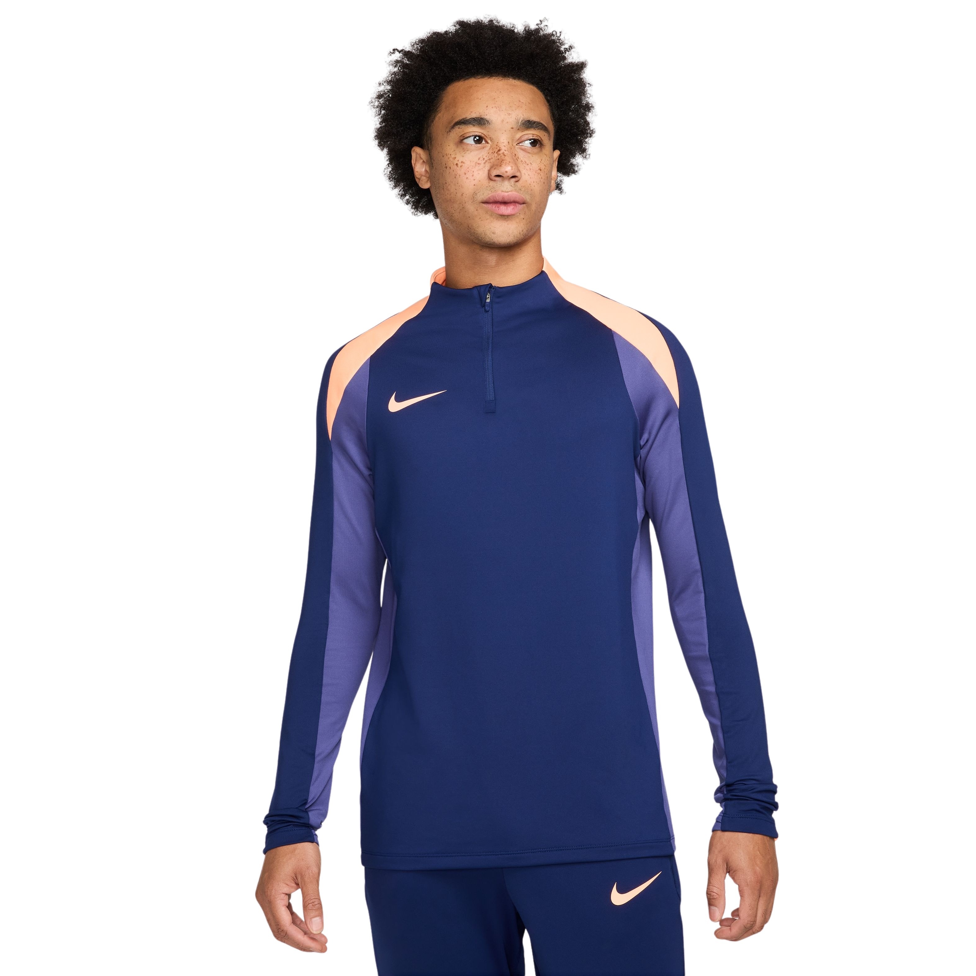 Nike Strike Trainingstrui 1/4-Zip Donkerblauw Oranje