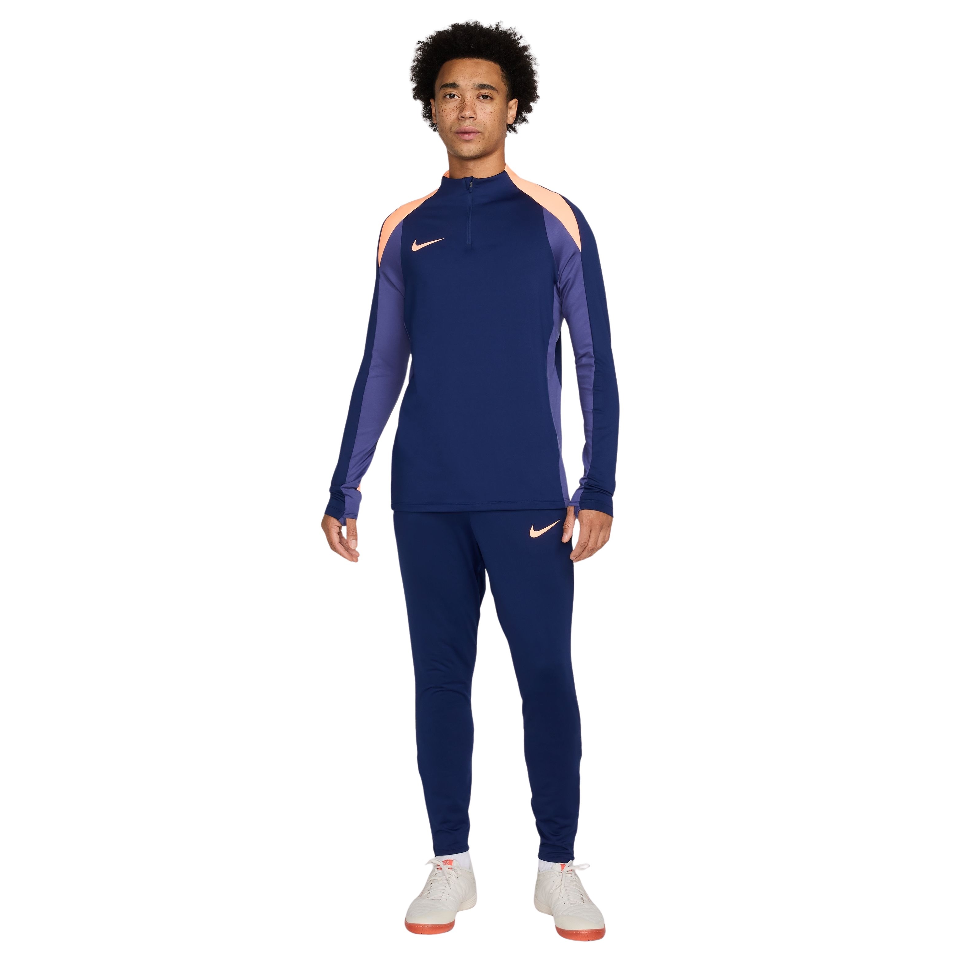 Nike Strike Trainingspak 1/4-Zip Donkerblauw Oranje