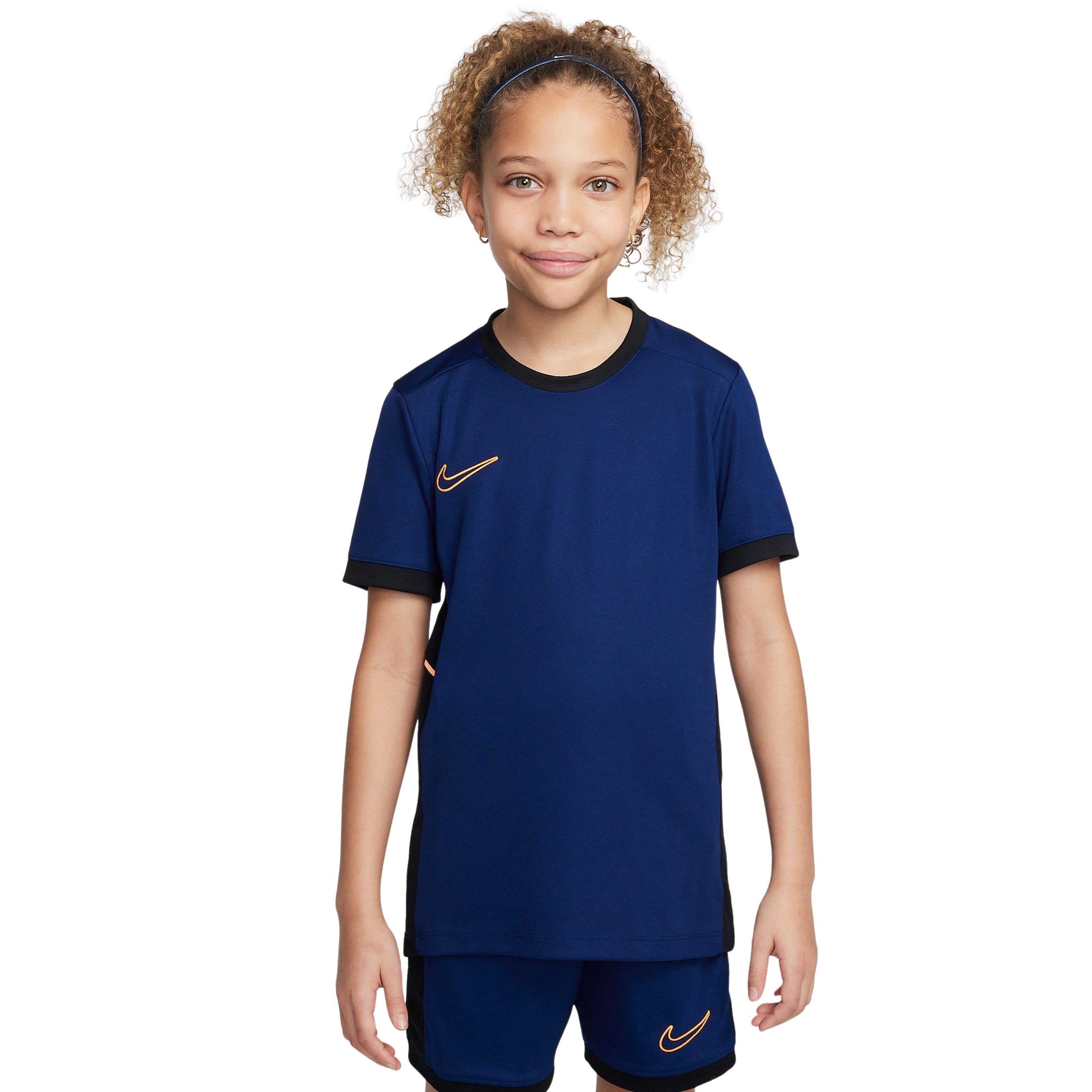 Nike Academy 25 Trainingsshirt Kids Donkerblauw Zwart Oranje