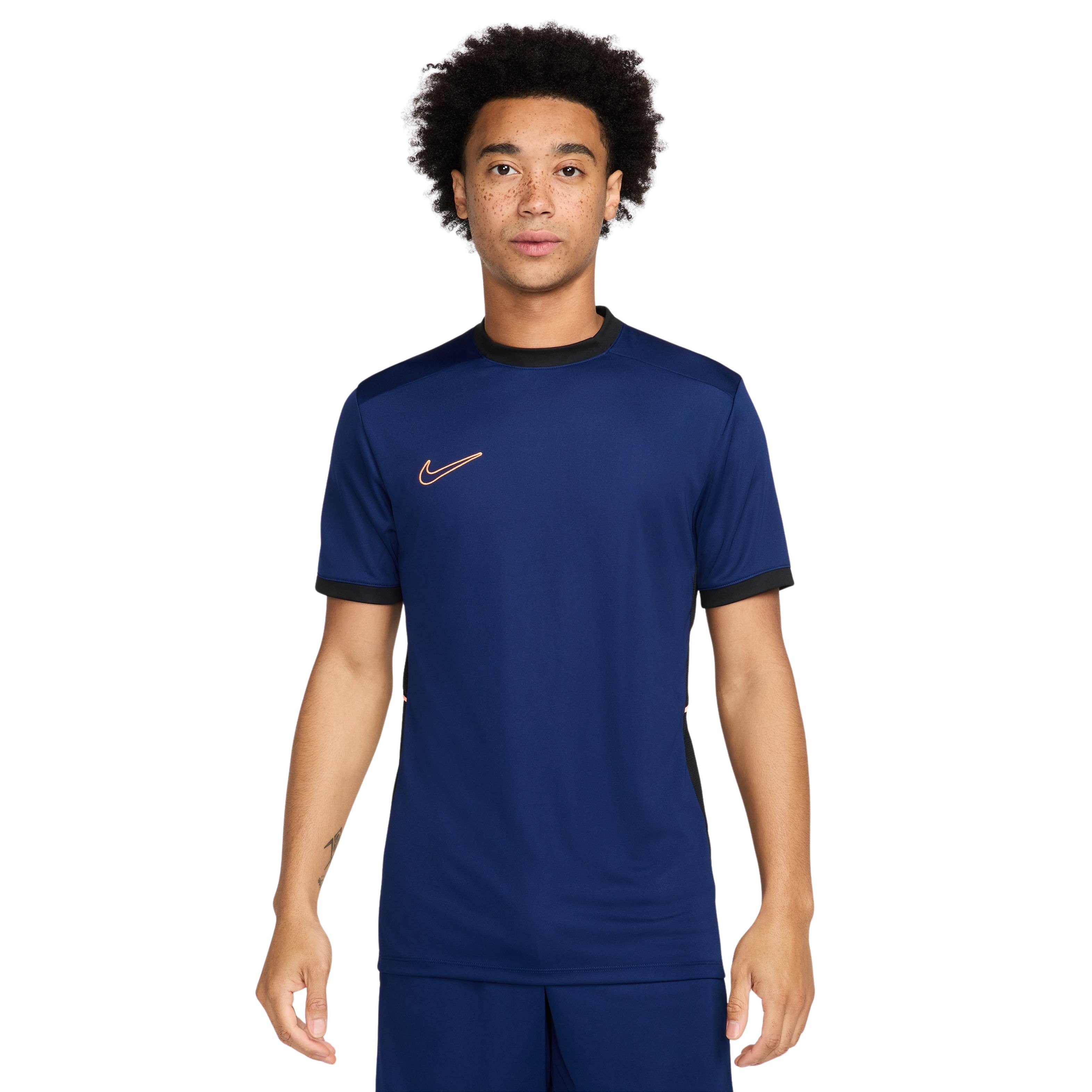 Nike Academy 25 Trainingsshirt Donkerblauw Zwart Oranje