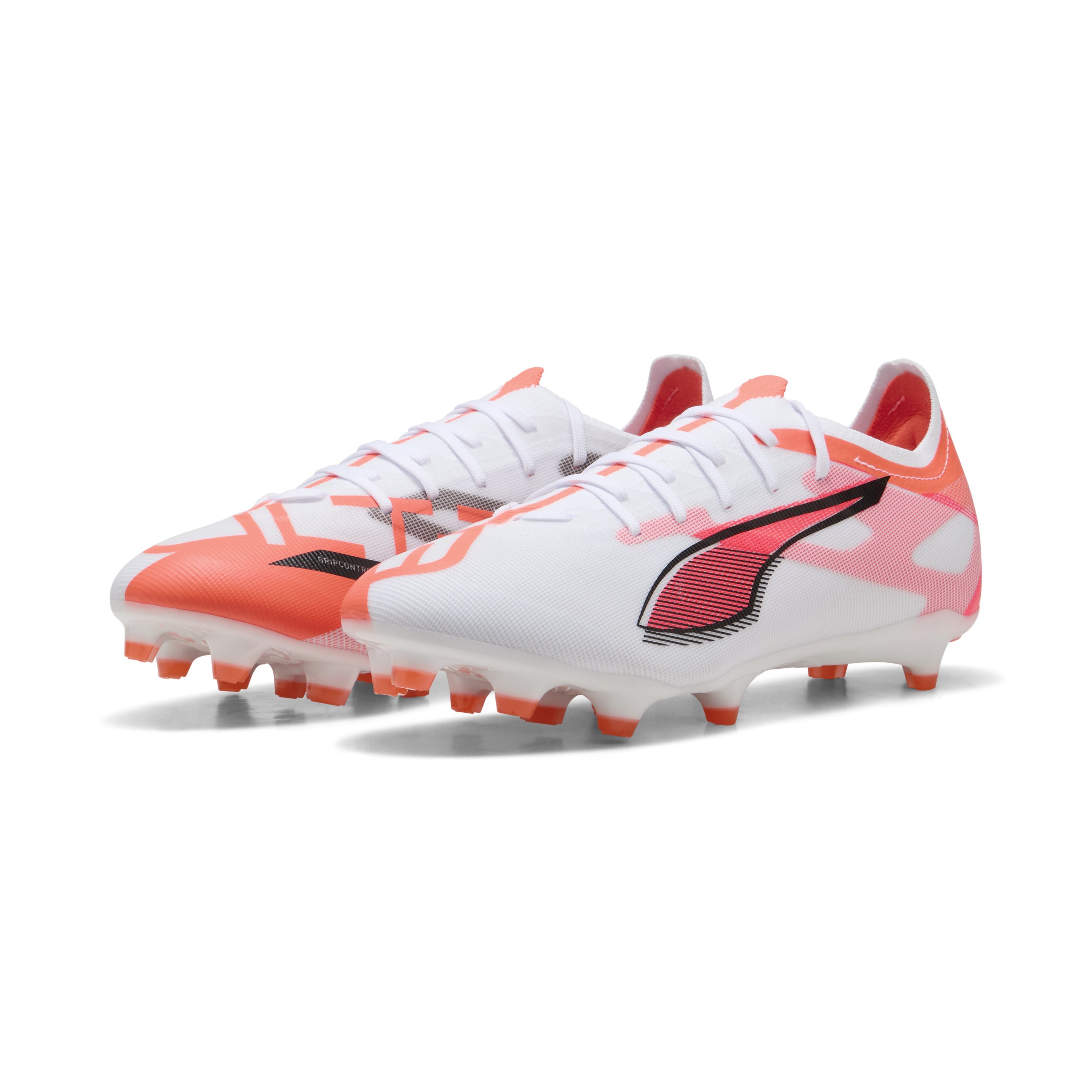 PUMA ULTRA 5 MATCH FG/AG Unisex Sportschoenen - PUMA White-PUMA Black-Glowing Red - Maat 43