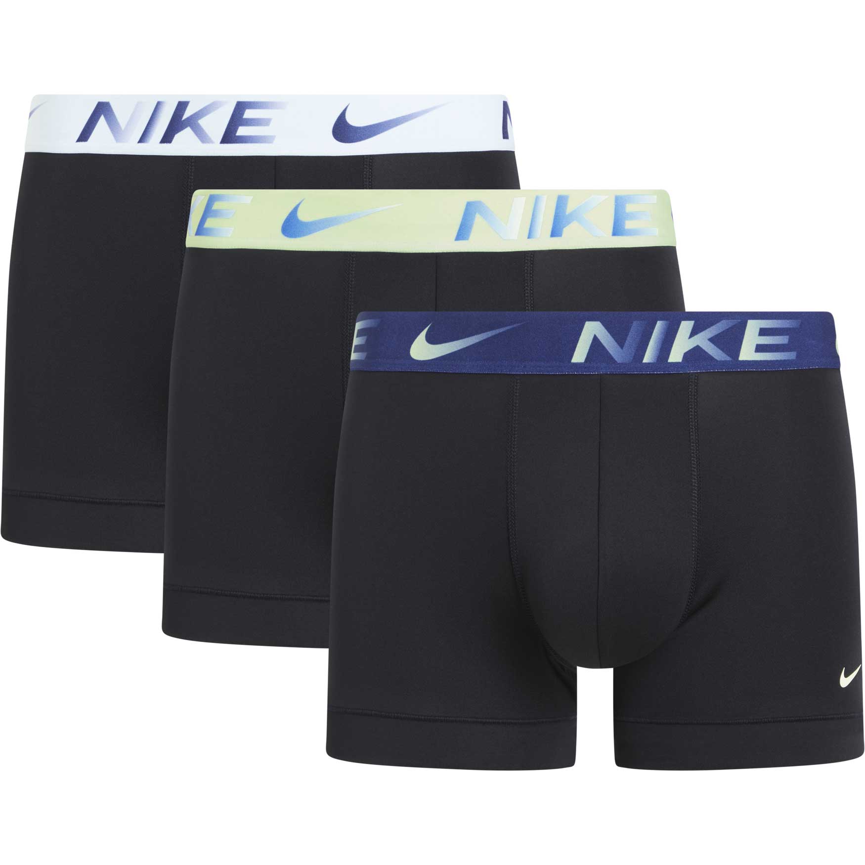 Nike Dri-FIT Ultra Stretch Micro Boxershort 3-Pack Zwart Blauw Lichtgroen Lichtblauw