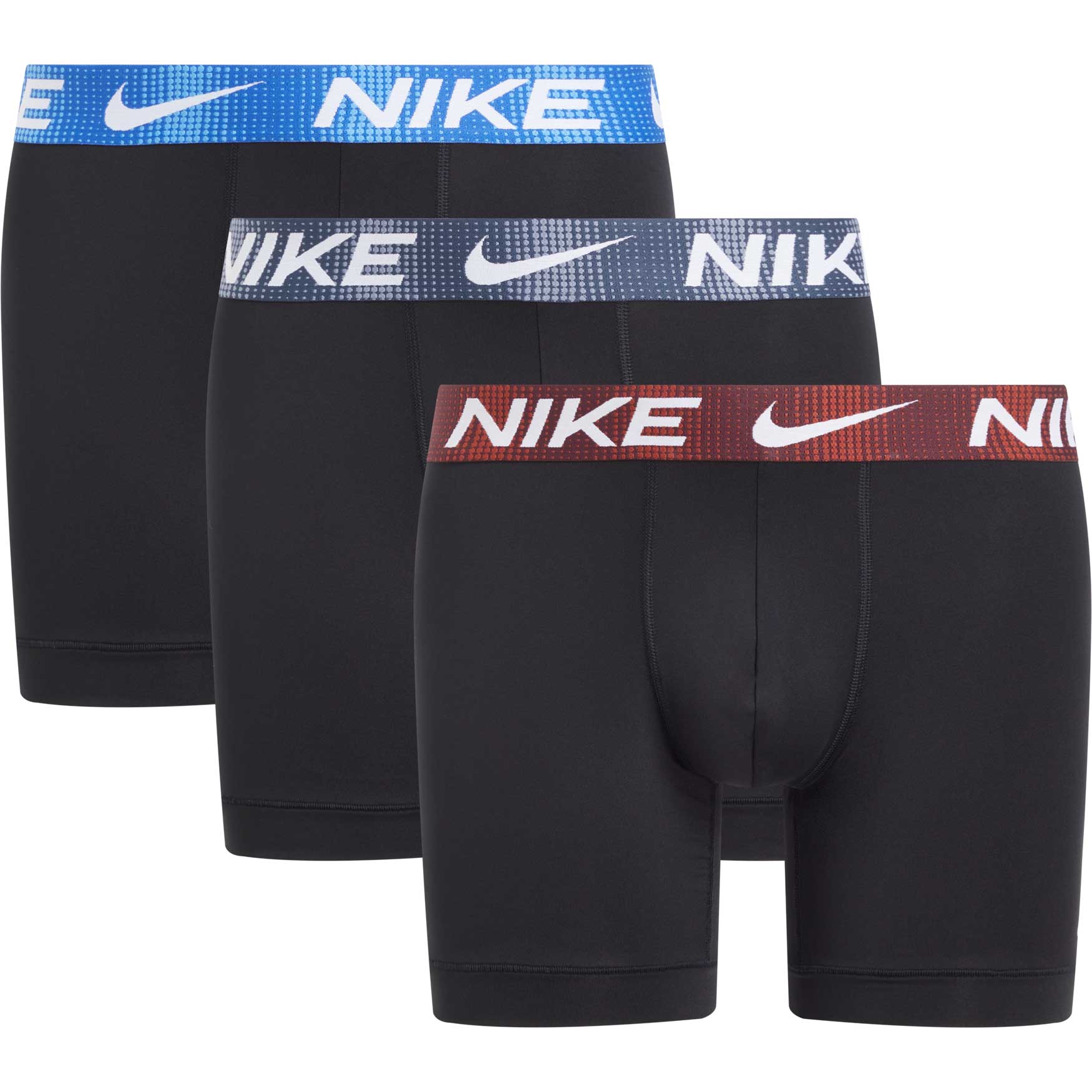 Nike Dri-FIT Ultra Stretch Micro Boxershort 3-Pack Zwart Bordeauxrood Paars Blauw