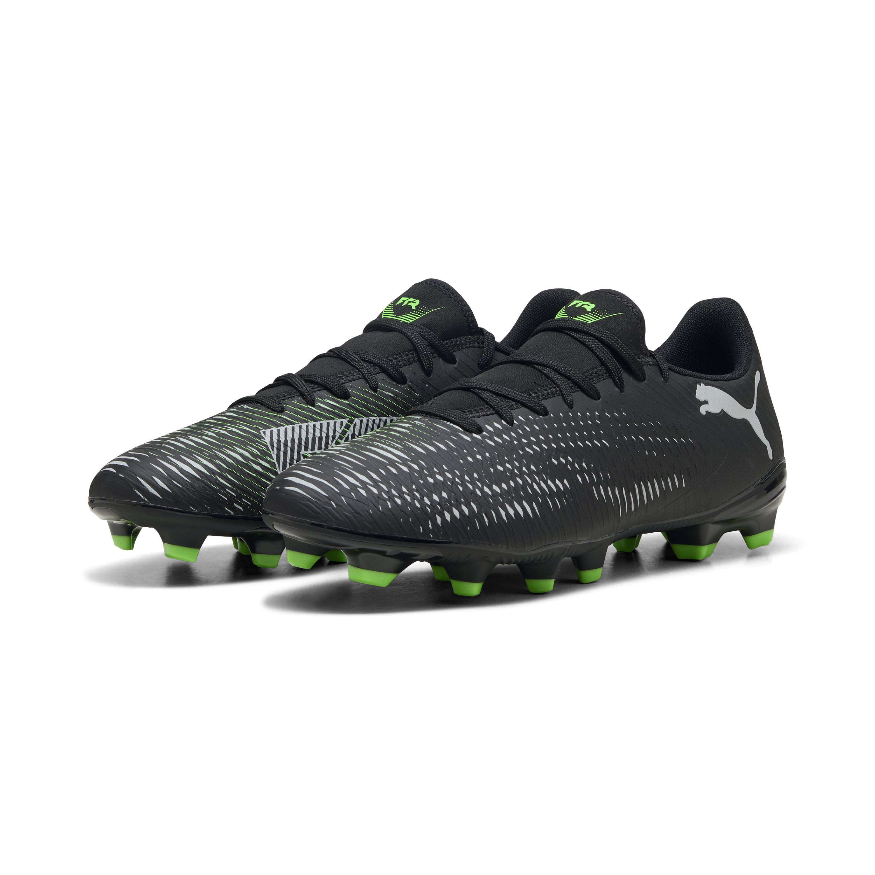 PUMA FUTURE 8 PLAY FG/AG Unisex Sportschoenen - PUMA Black-Cool Light Gray-Fluo Green