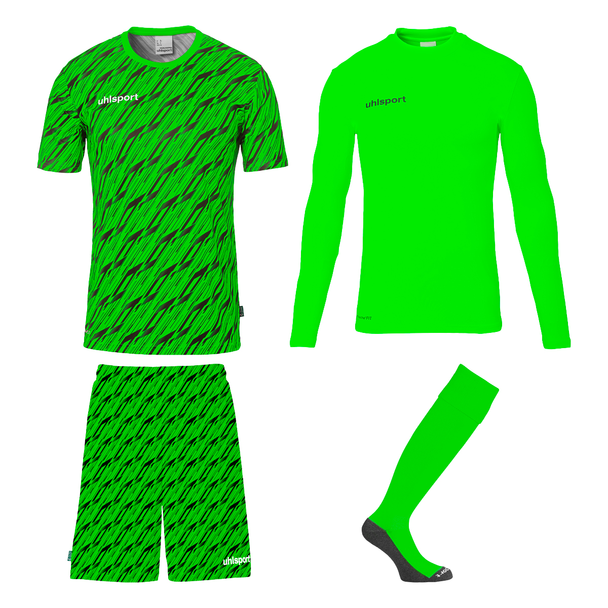 Uhlsport Progressive Keeperstenue Pack Kids Groen