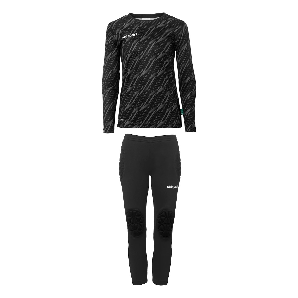 Uhlsport Progressive Keepersset Lange Mouwen Kids Zwart