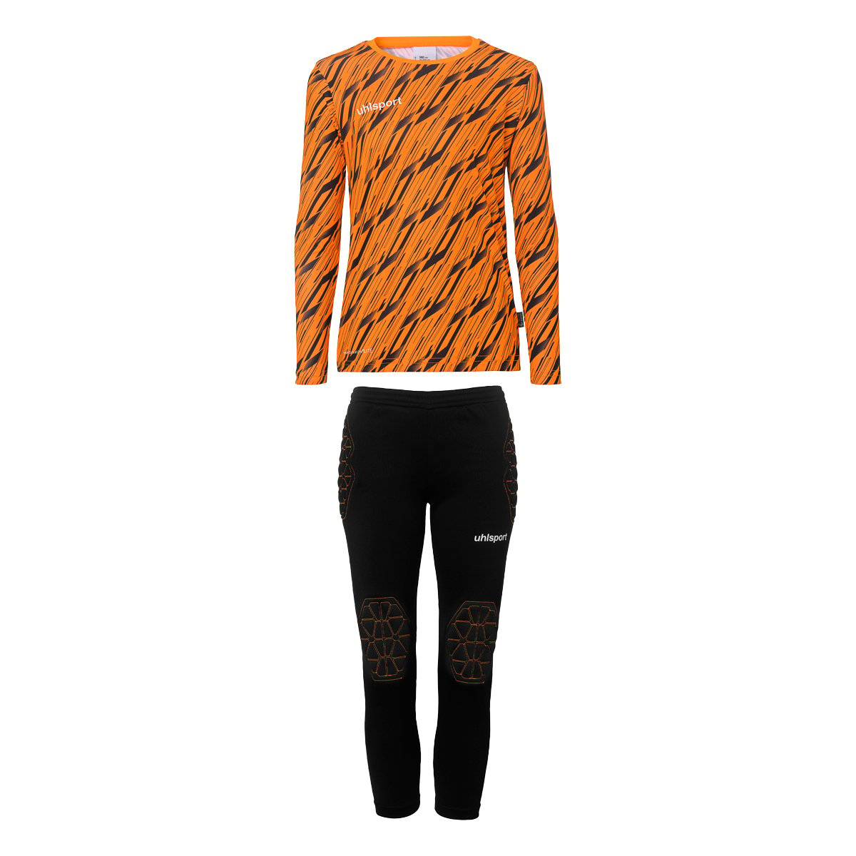 Uhlsport Progressive Keepersset Lange Mouwen Kids Feloranje Zwart