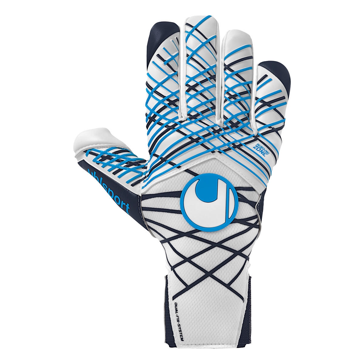 Uhlsport Absolutgrip Tight HN Keepershandschoenen Wit Zwart Blauw